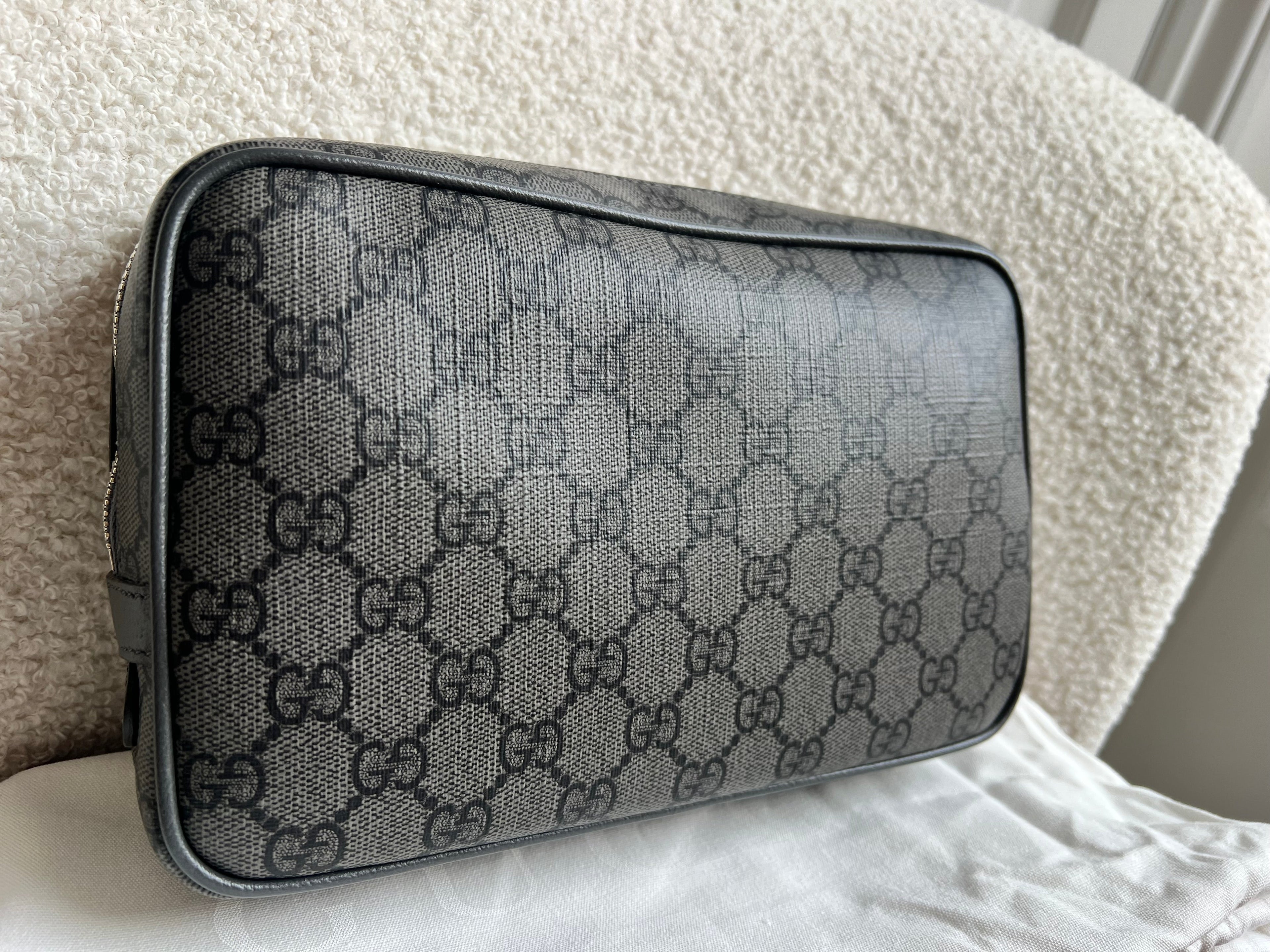 Gucci Grey / Black Supreme Toiletries Bag (RRP £575)