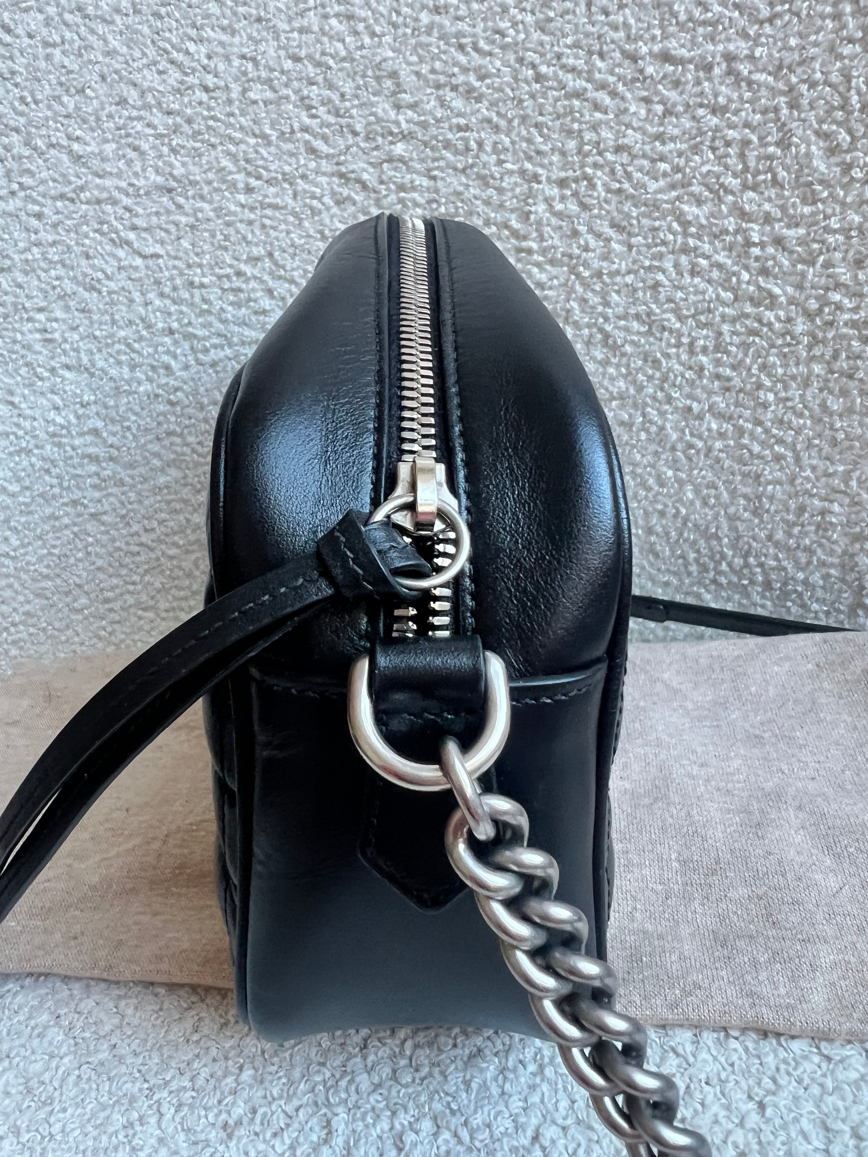 Gucci Aria GG Black Marmont Small Shoulder Bag (RRP £1440)