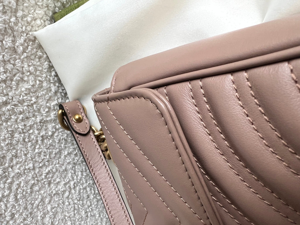 Gucci GG Dusty Pink Marmont Small Shoulder Bag (RRP £2070)