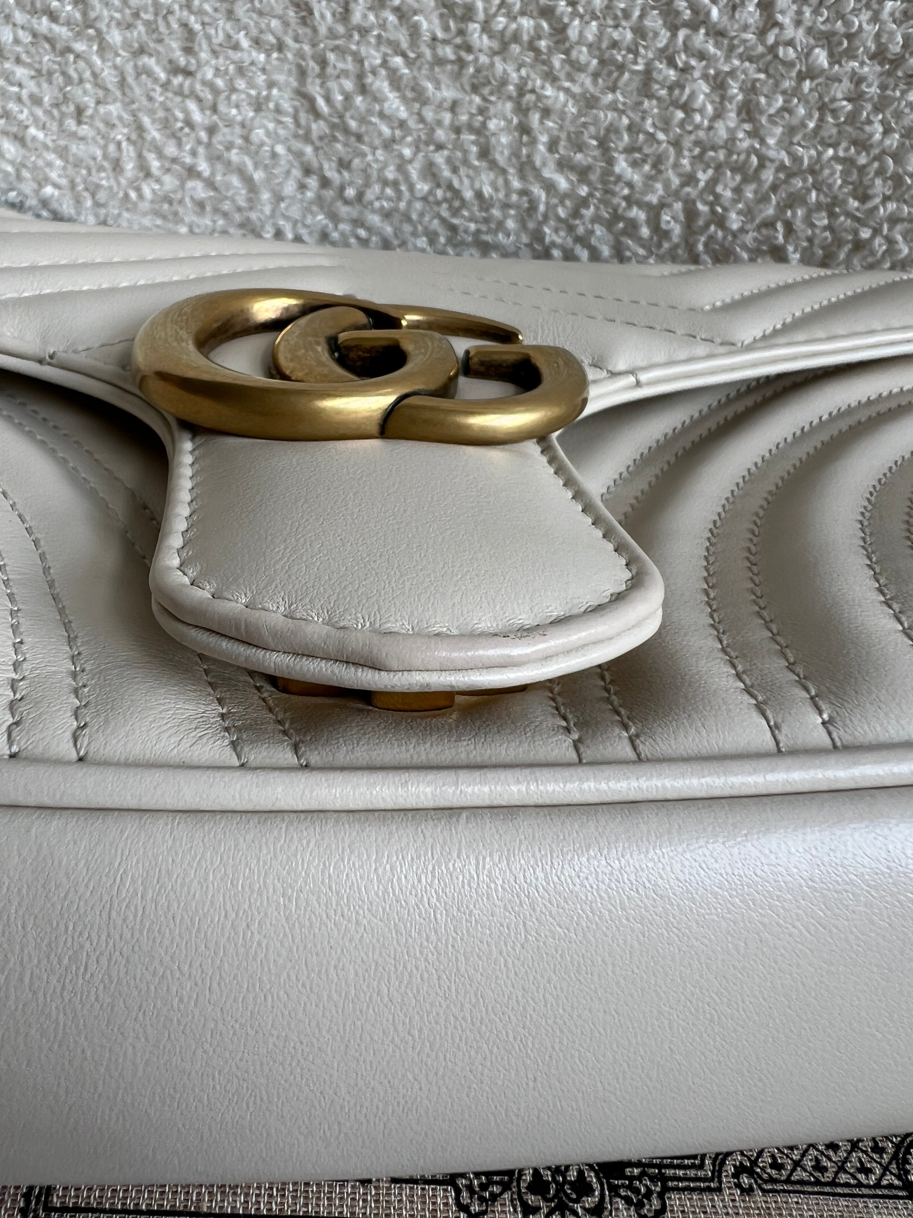 Gucci GG White Marmont Small Shoulder Bag (RRP £1890)