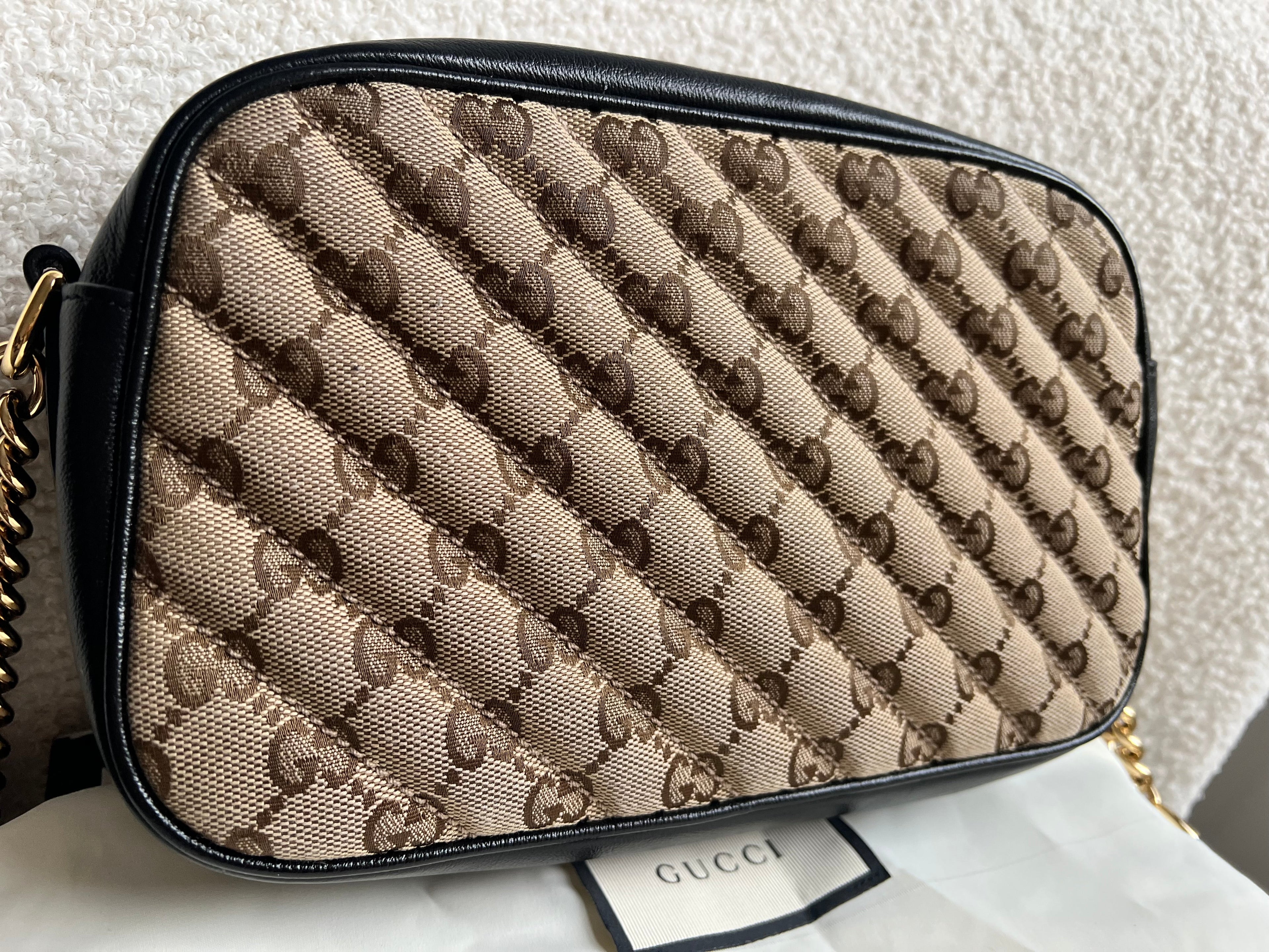 Gucci GG Marmont Canvas Small Shoulder Bag