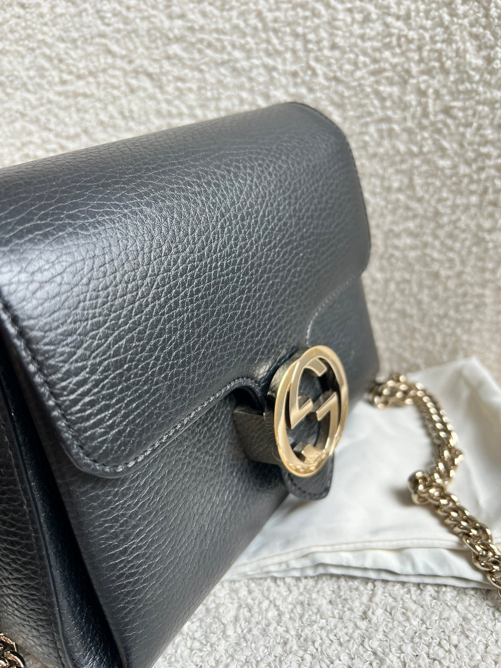 Gucci Interlocking GG Black Small Cross Body Bag