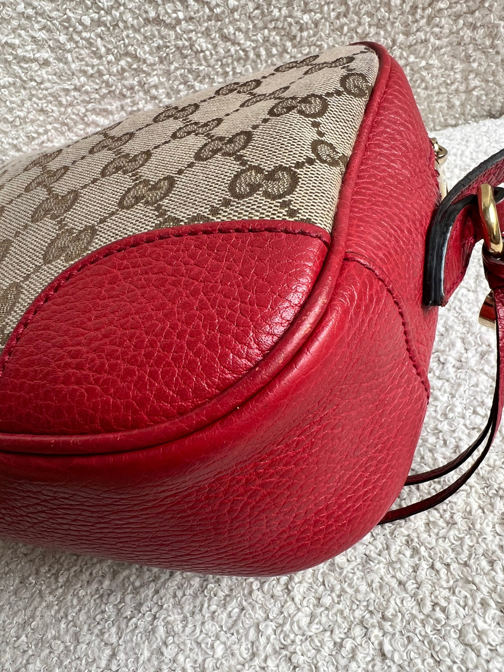 Gucci Bree GG Canvas Red Small Messenger Bag