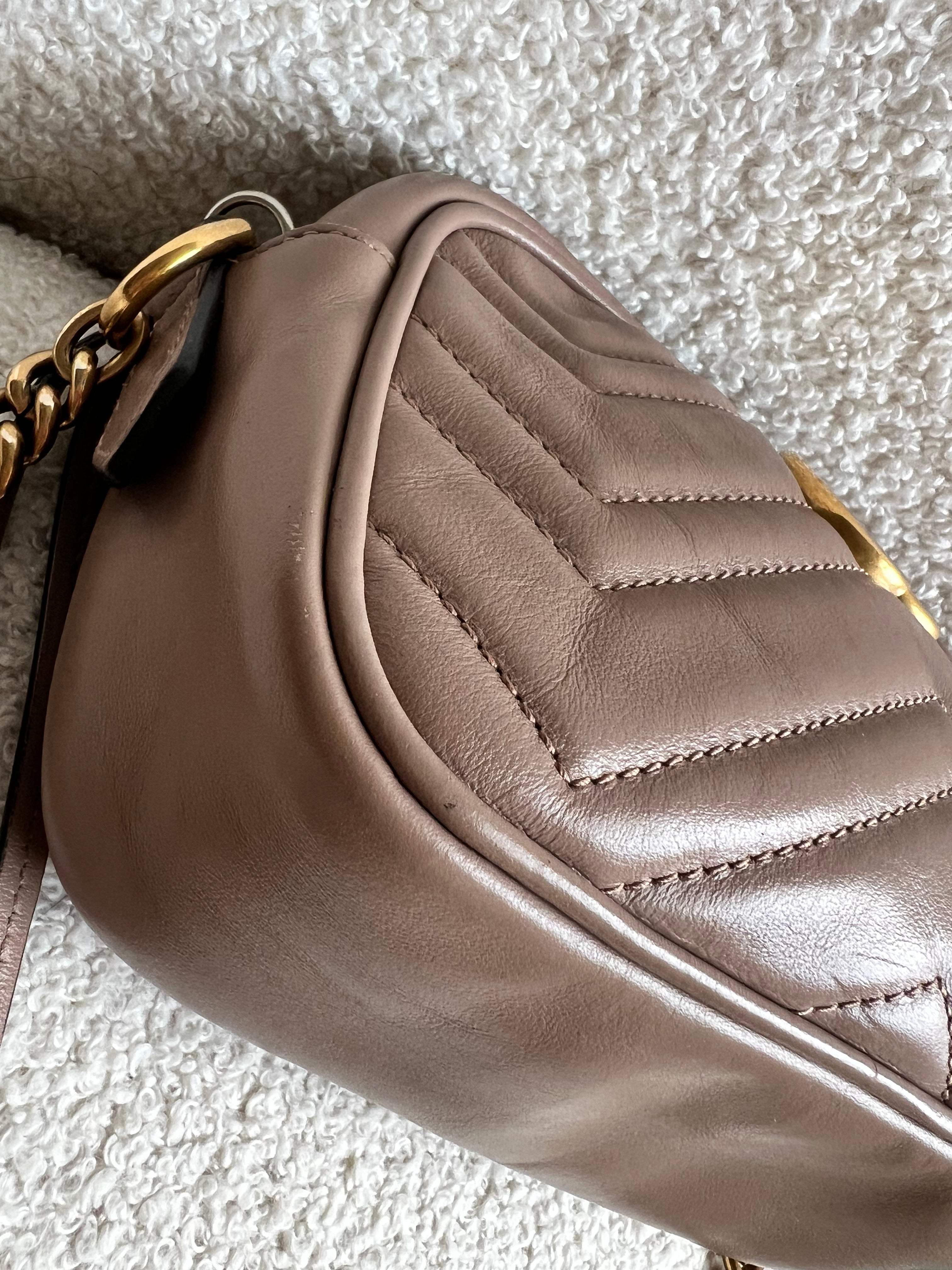 Gucci GG Dusty Pink Marmont Mini Shoulder Bag (RRP £1,360)