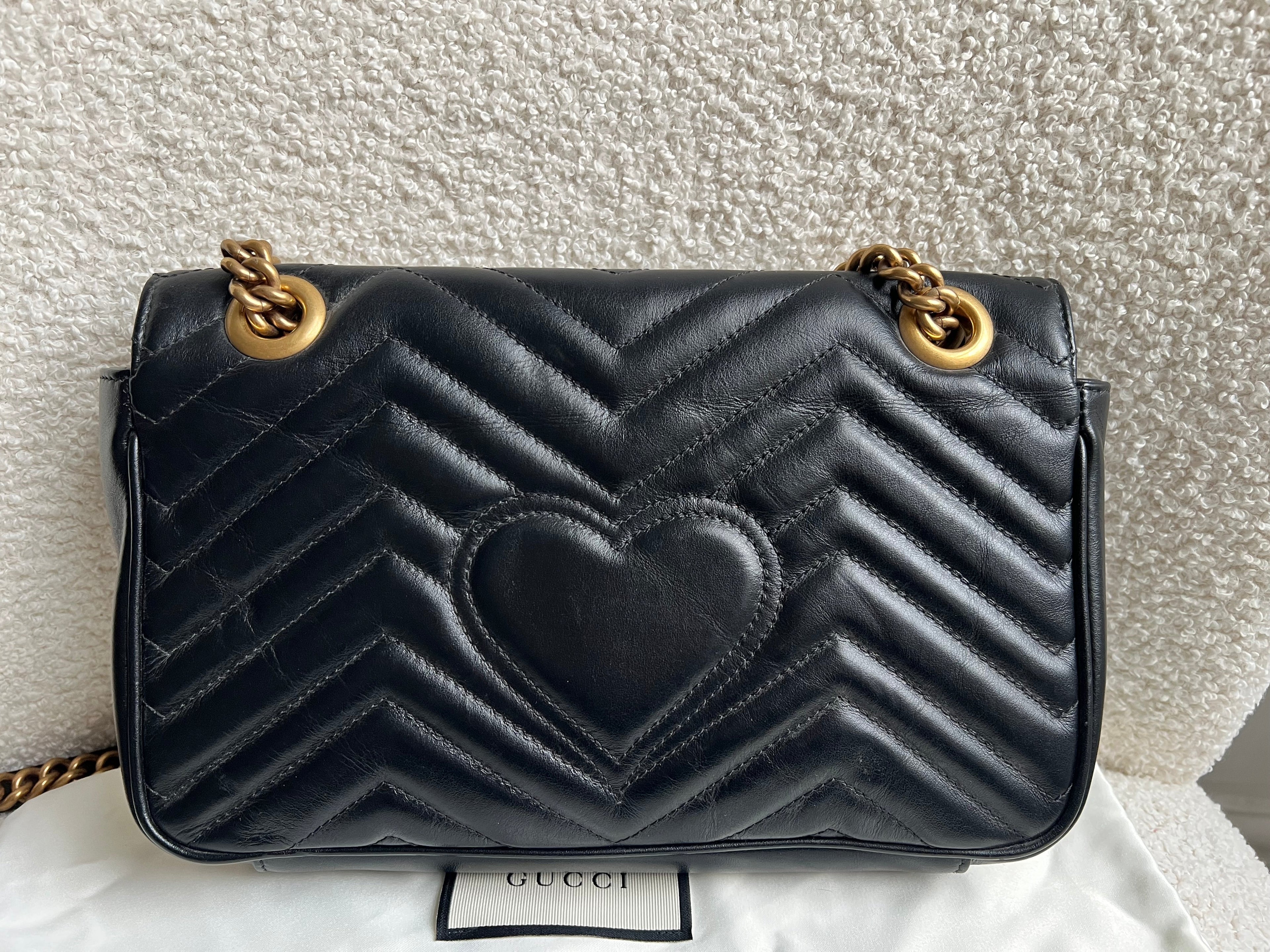 Gucci GG Black Marmont Small Shoulder Bag (RRP £2070)