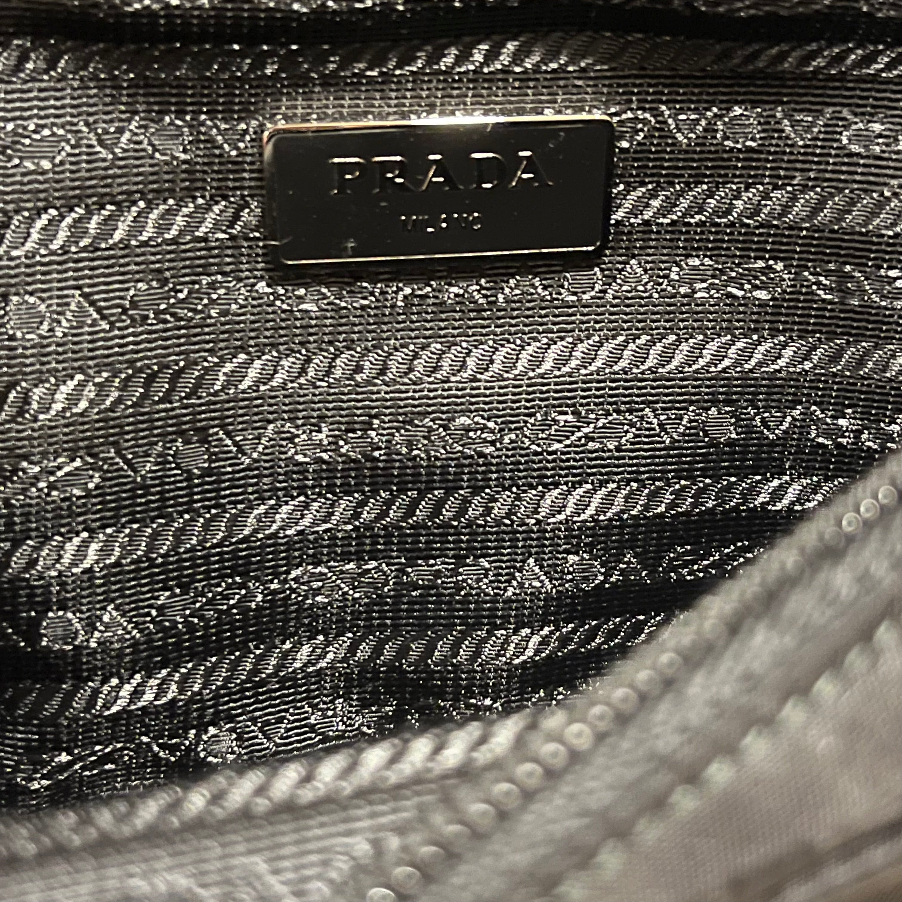 PRADA Black Nylon Belt Bag