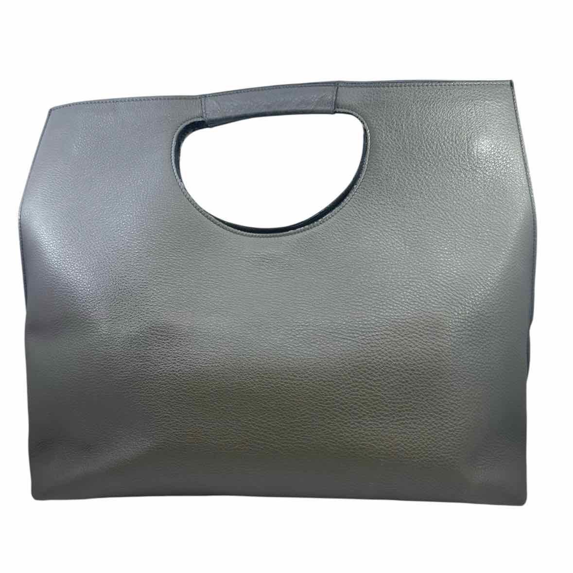 TOM FORD Grey Leather Solid Handbag