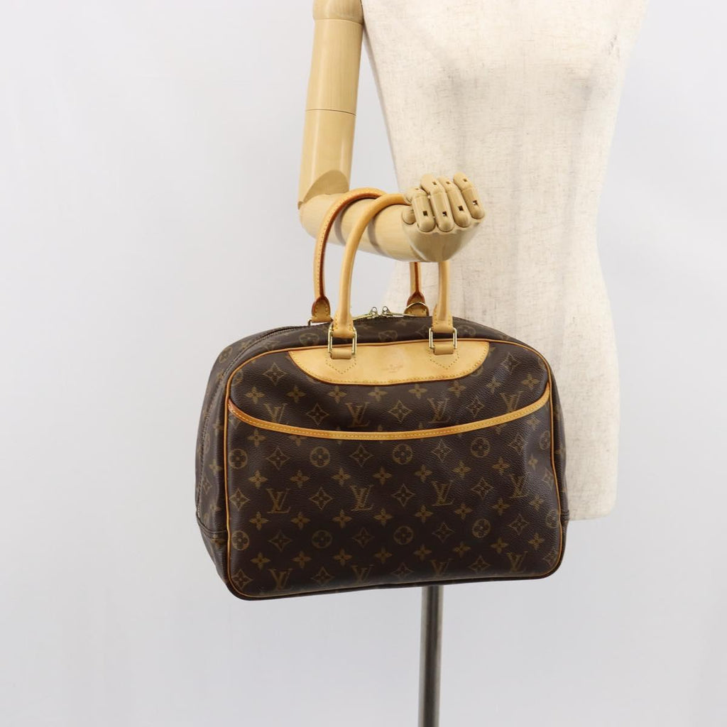 Louis Vuitton Deauville Handbag Monogram Canvas Brown Canvas Handbag (Pre-Owned)