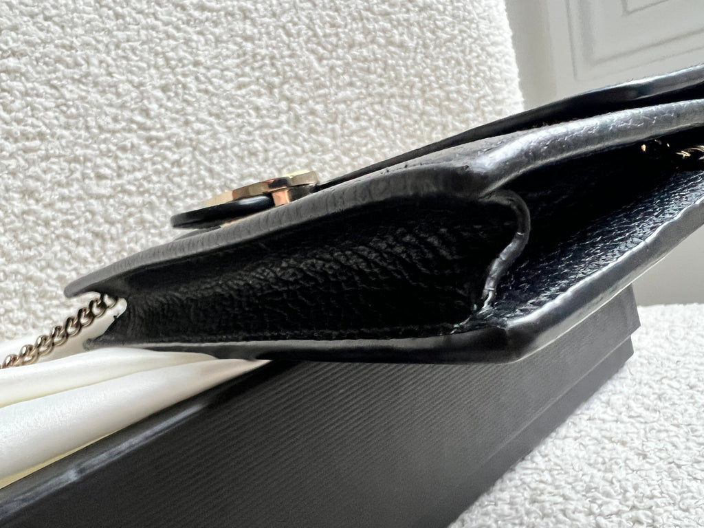 Gucci Black Interlocking GG Chain Wallet