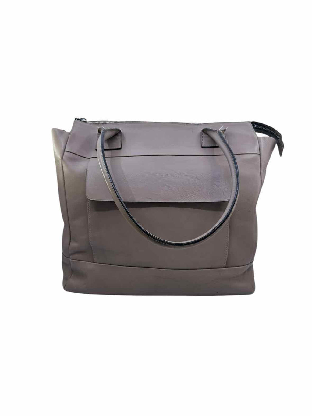 BRUNELLO CUCINELLI Taupe Leather Solid Handbag