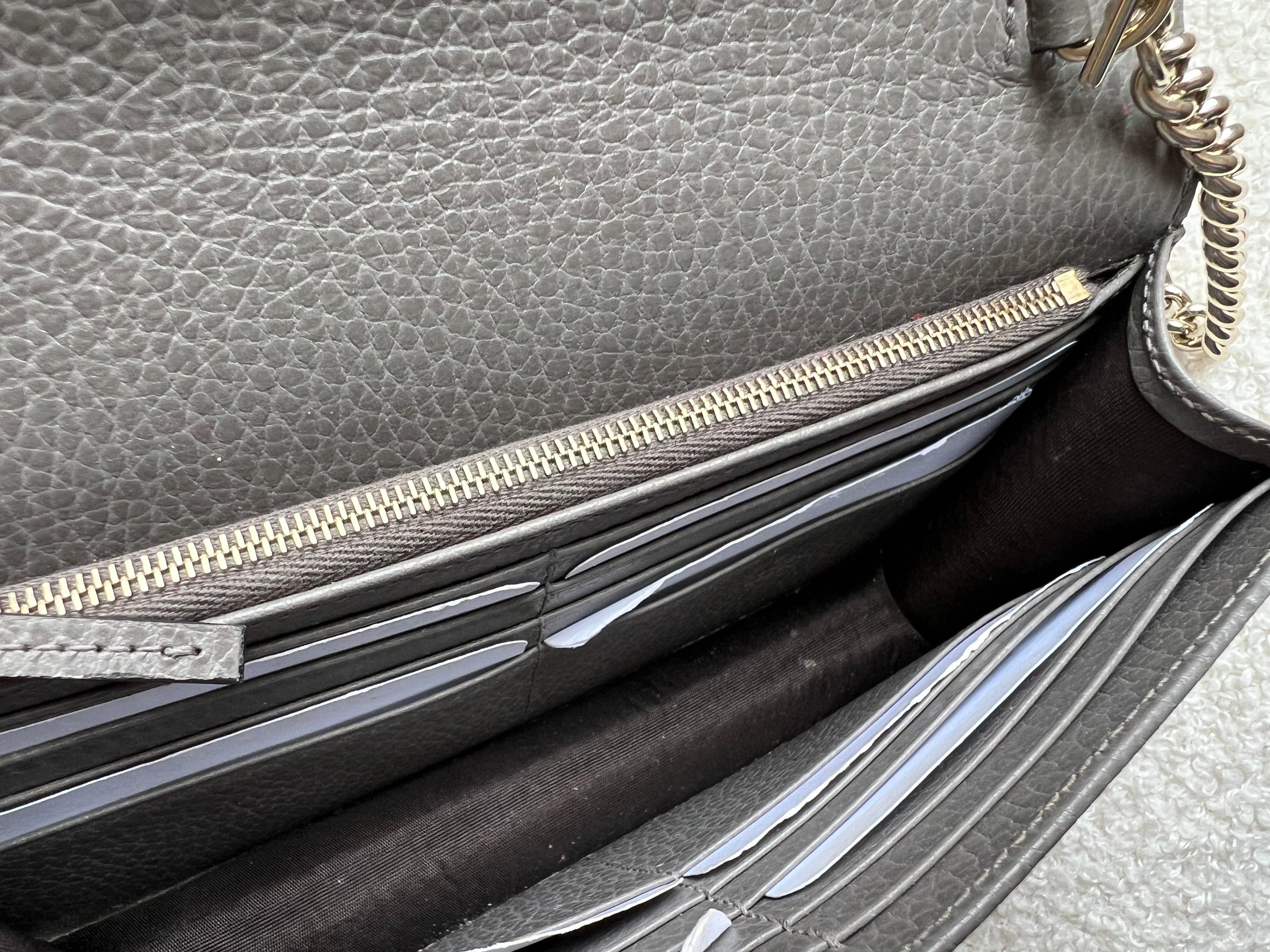 Gucci Dollar Grey Interlocking Chain Wallet