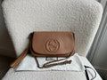 Gucci Beige Soho Chain Crossbody Flap Bag