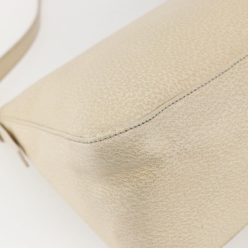 Fendi Mamma Baguette Shoulder Bag Canvas Beige Leather Shoulder Bag Bag (Pre-Owned)