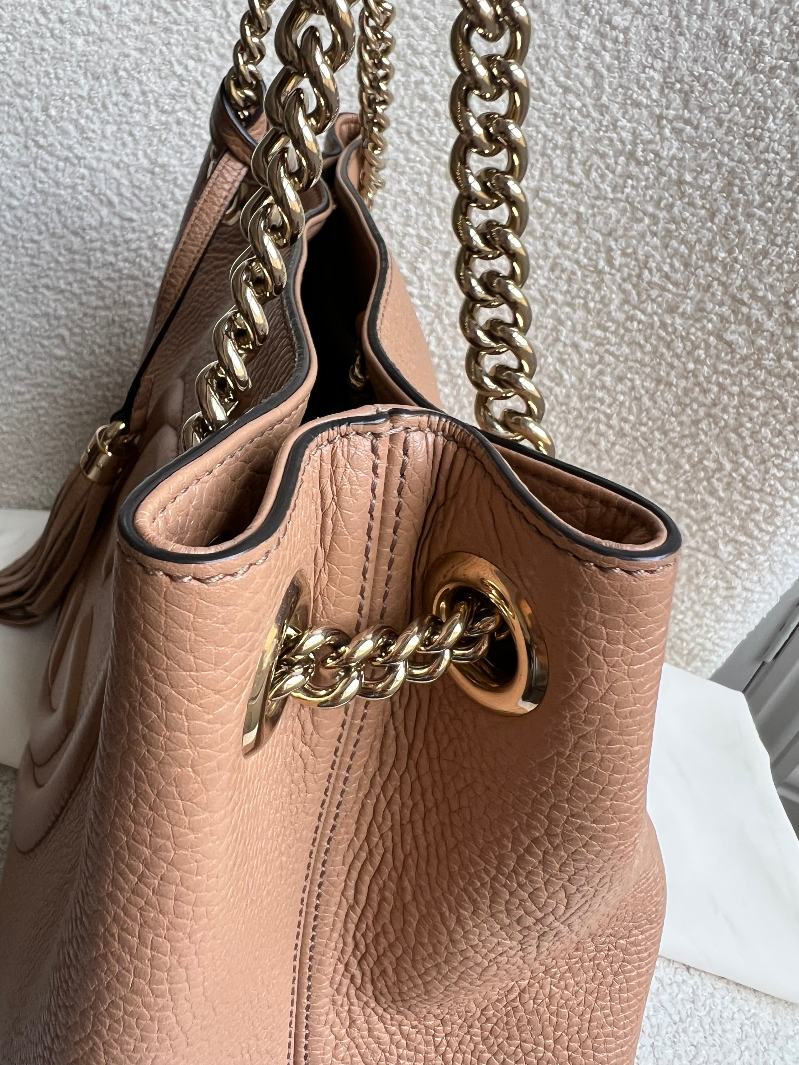 Gucci Rose Beige Soho Chain Tote (RRP £1350)