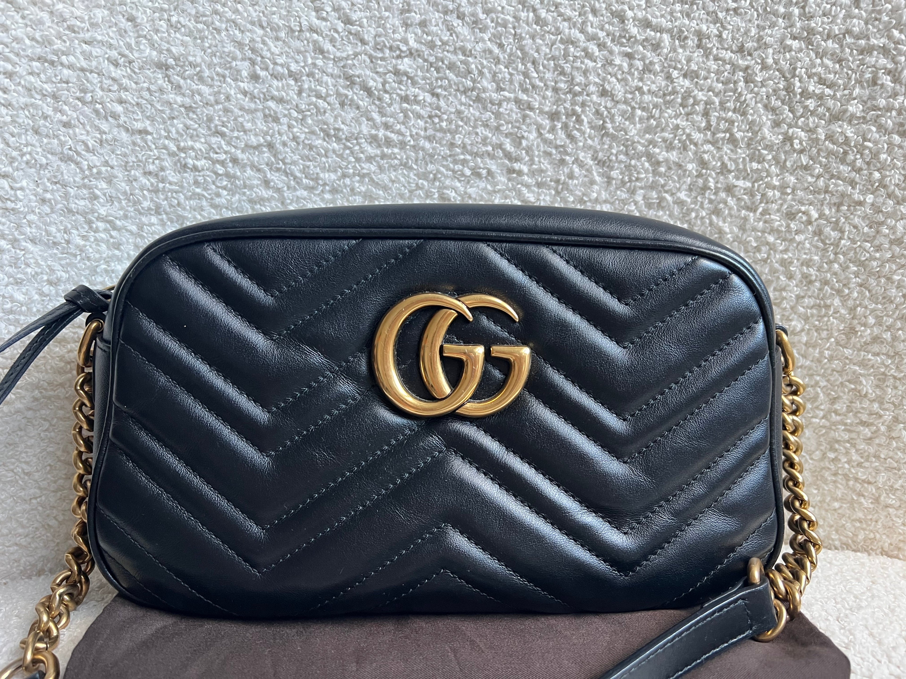 Gucci GG Black Marmont Small Shoulder Bag (RRP £1440)