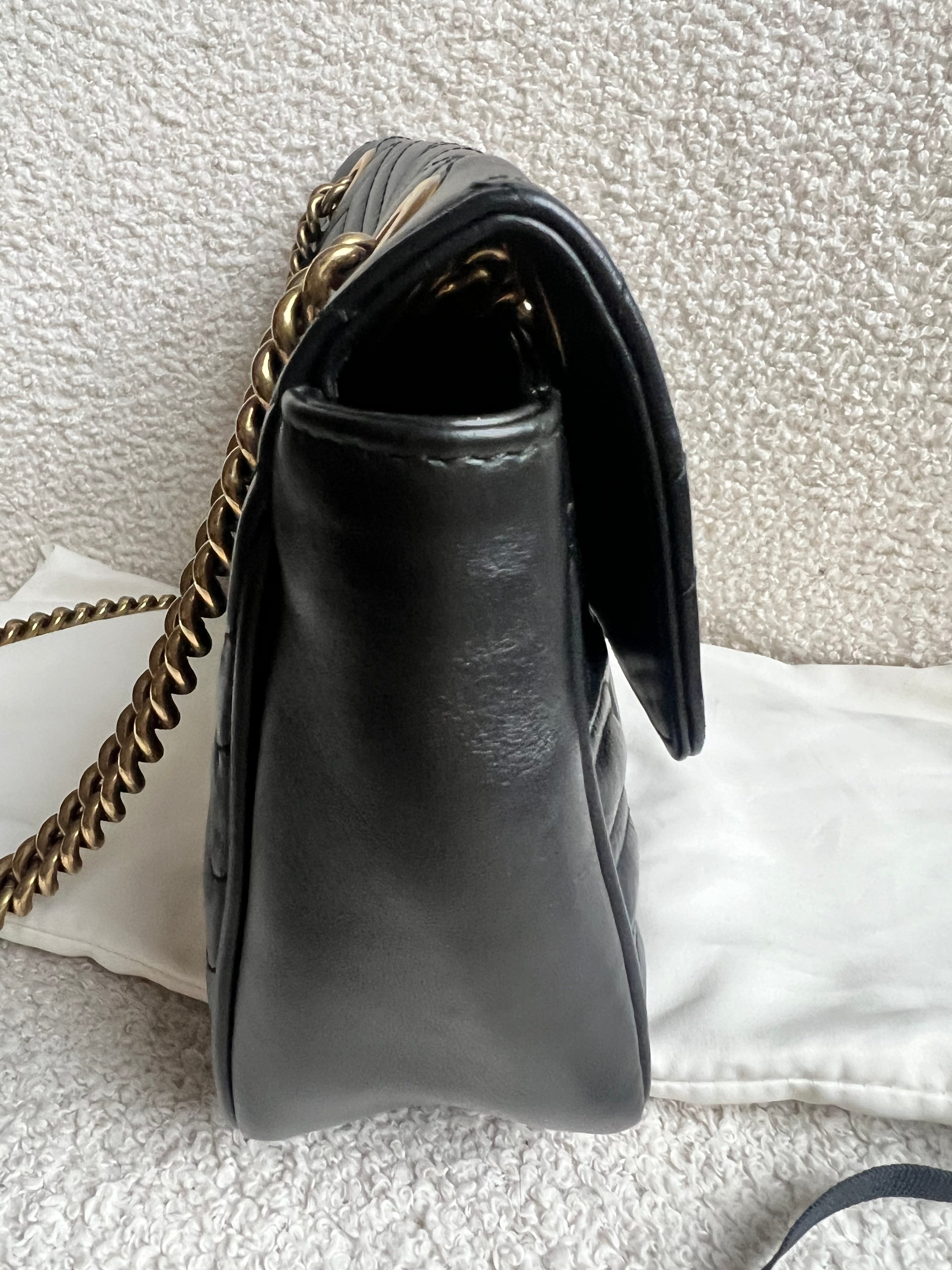 Gucci GG Black Marmont Small Shoulder Bag (RRP £2070)