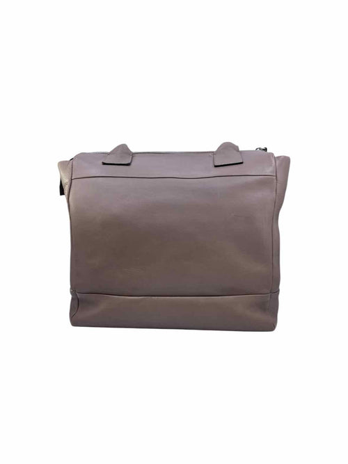 BRUNELLO CUCINELLI Taupe Leather Solid Handbag