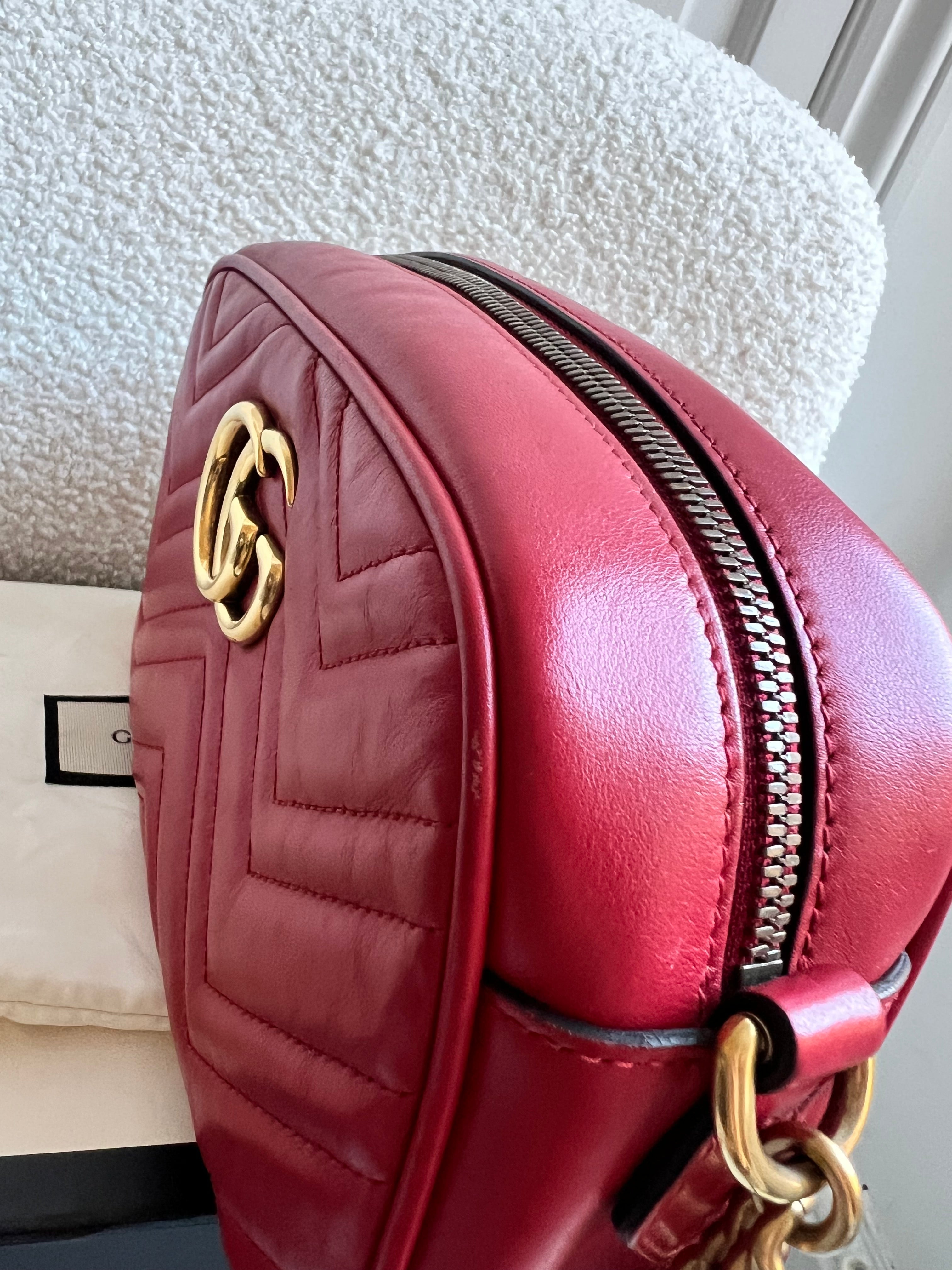 Gucci GG Red Marmont Small Shoulder Bag (RRP £1,440)