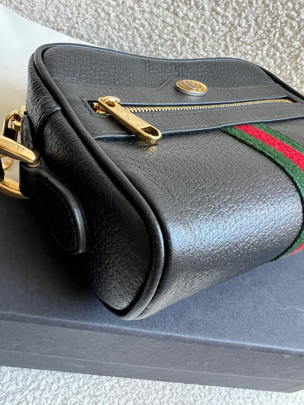 Gucci GG Black Ophidia Mini Shoulder Bag