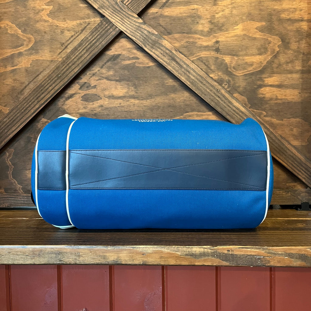 BURBERRY Kennedy Blue Canvas Duffle Bag