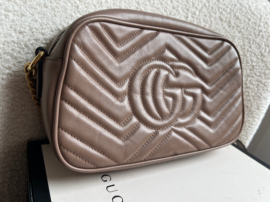 Gucci GG Marmont Dusty Pink Small Shoulder Bag (RRP £1440)