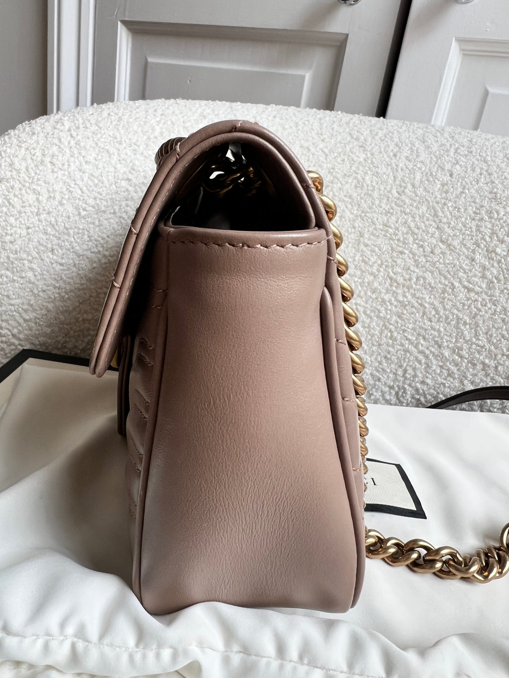 Gucci GG Dusty Pink Marmont Small Shoulder Bag (RRP £2070)