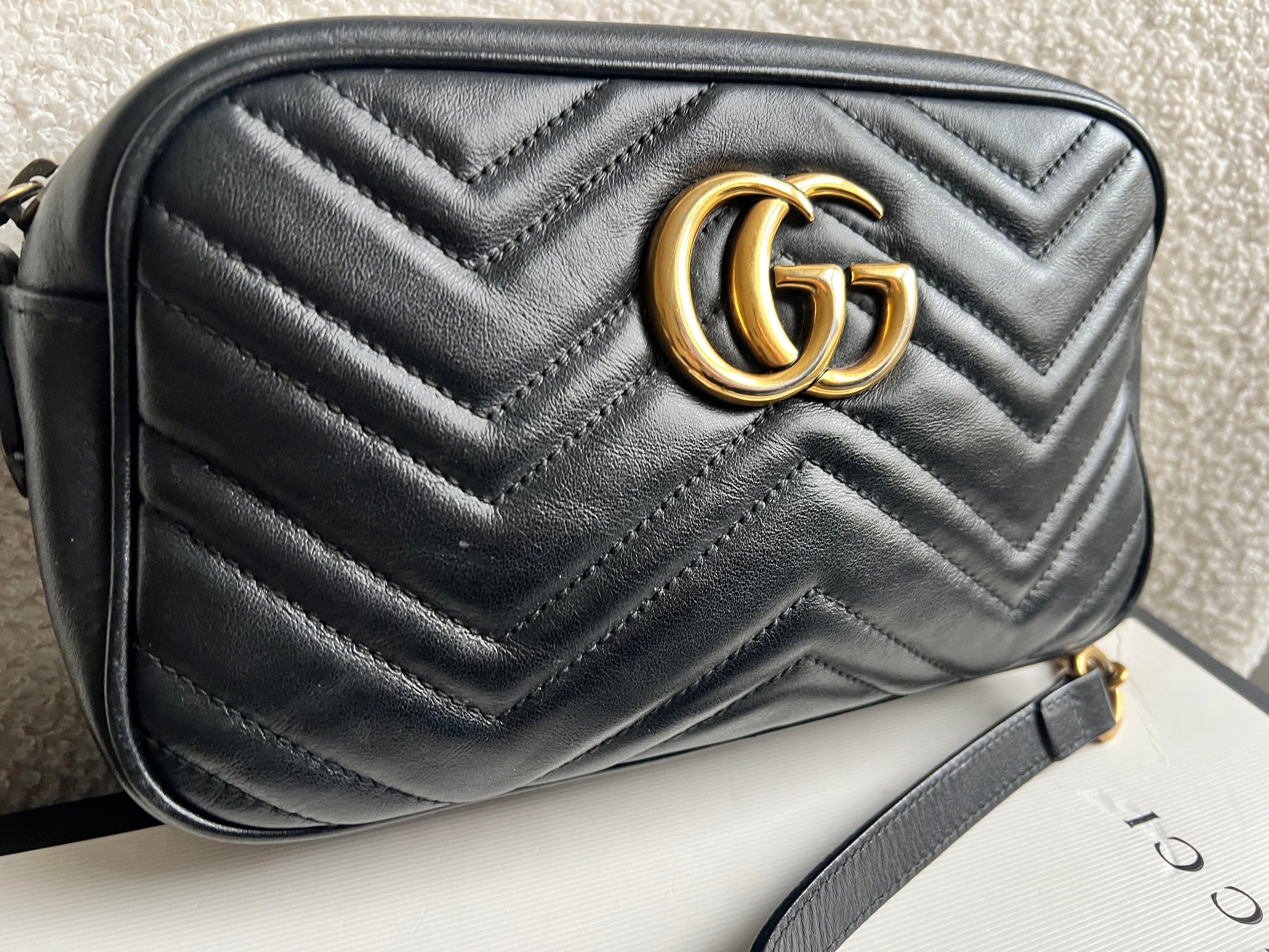Gucci GG Black Marmont Small Shoulder Bag (RRP £1440)