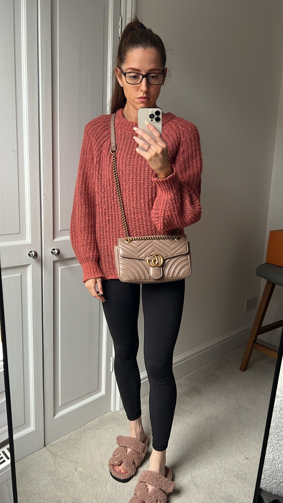 Gucci GG Dusty Pink Marmont Small Shoulder Bag (RRP £2070)