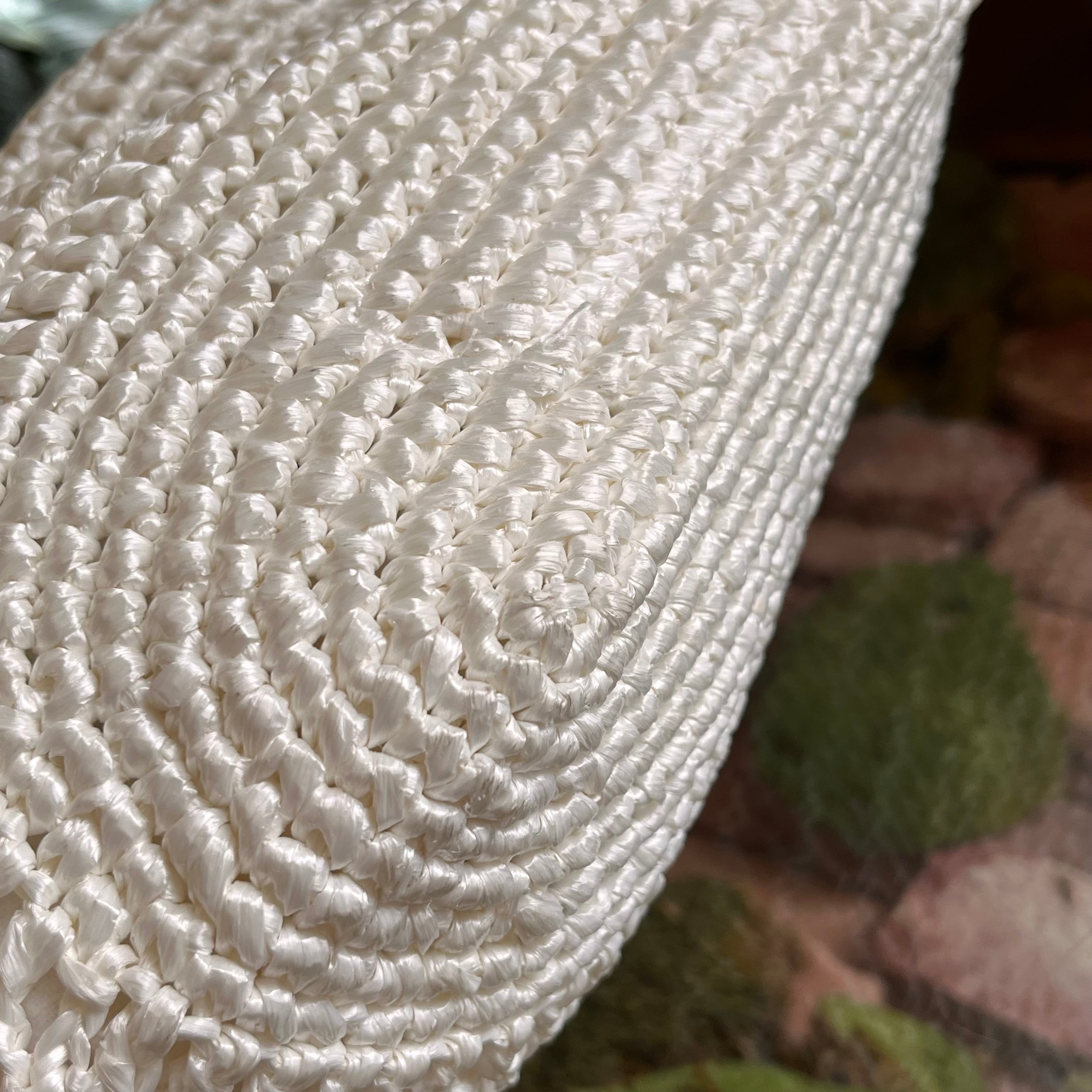 PRADA White Raffia Shopping Tote