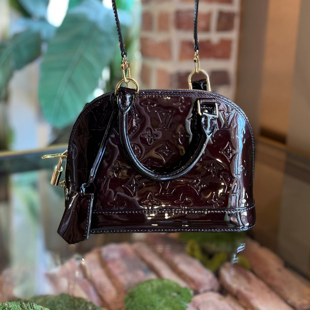 LOUIS VUITTON Alma BB Amarante Vernis Top Handle