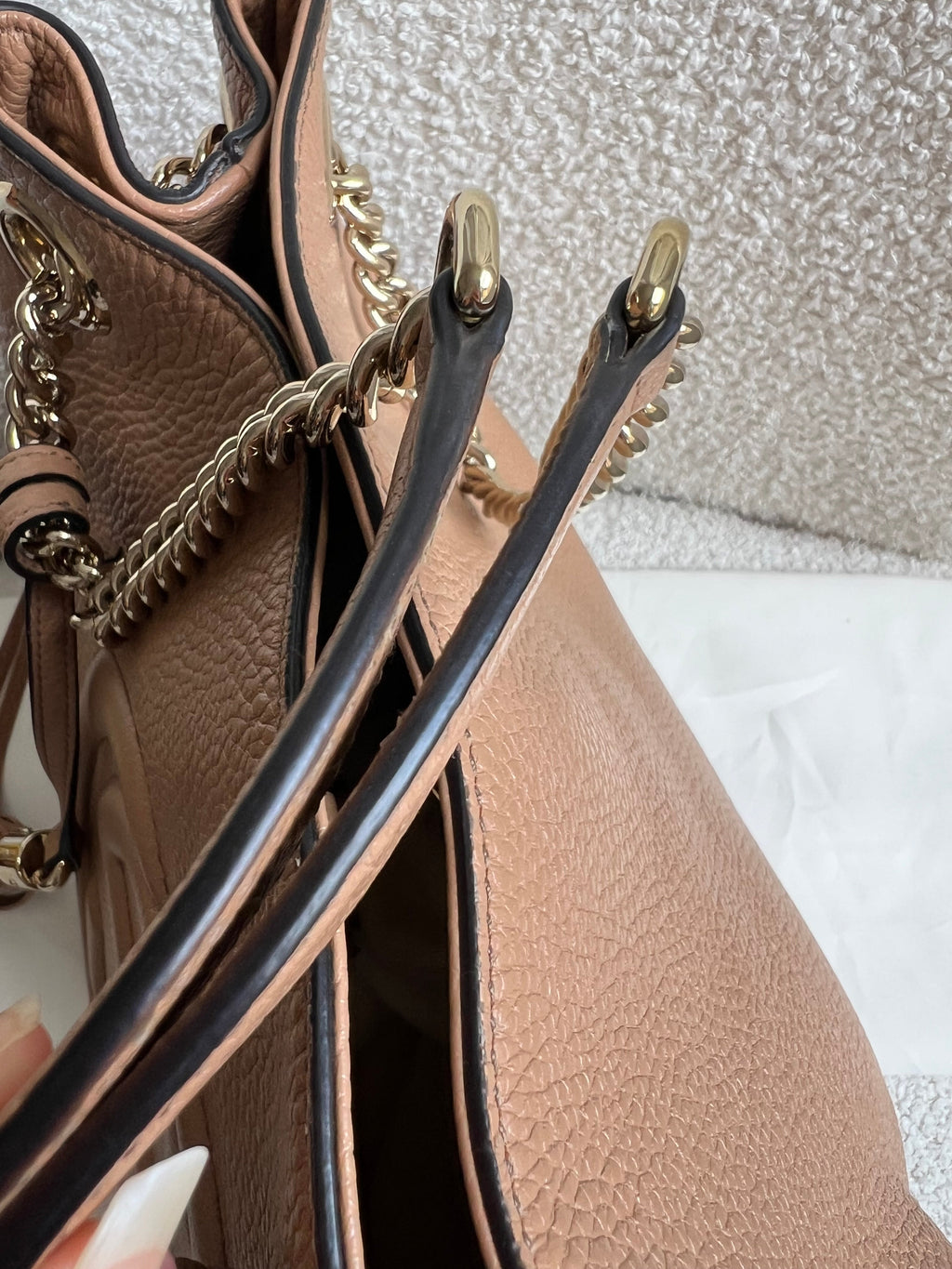 Gucci Rose Beige Soho Chain Tote (RRP £1350)