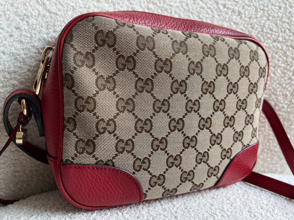 Gucci Bree GG Canvas Red Small Messenger Bag