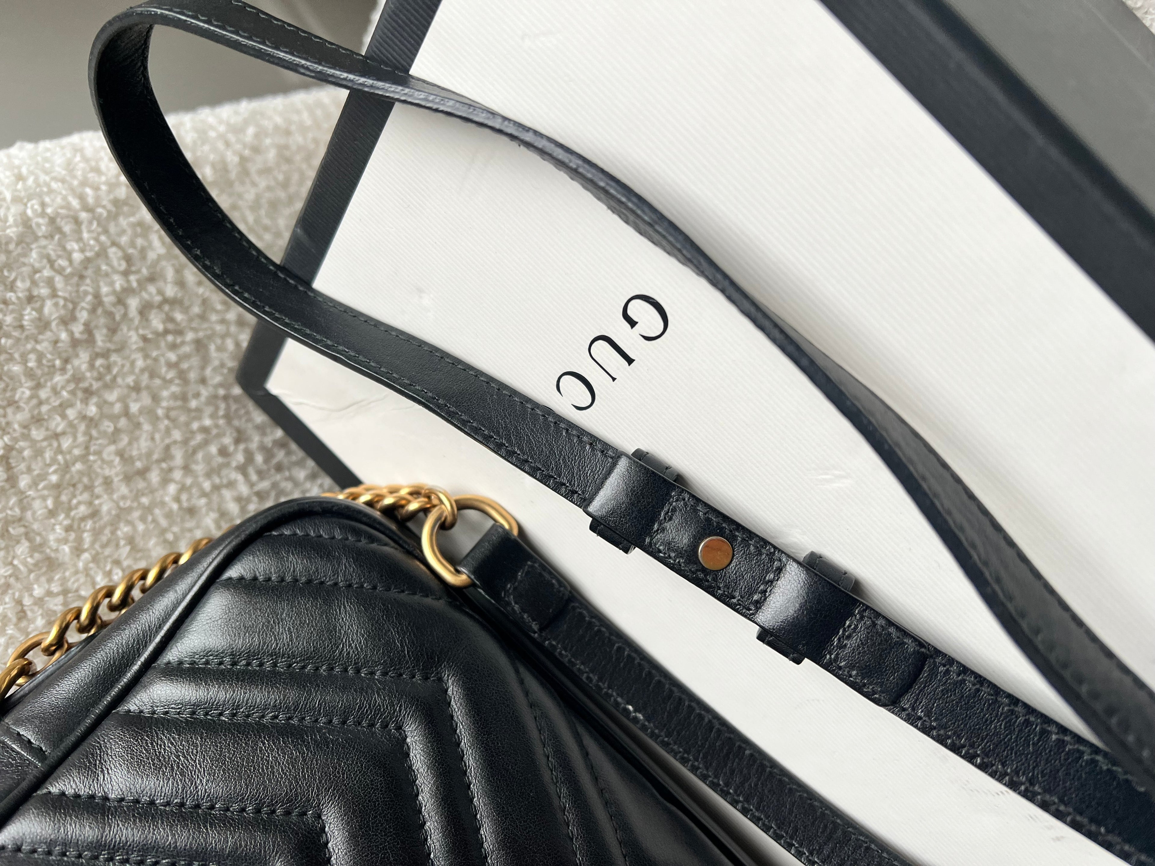 Gucci GG Black Marmont Small Shoulder Bag (RRP £1440)