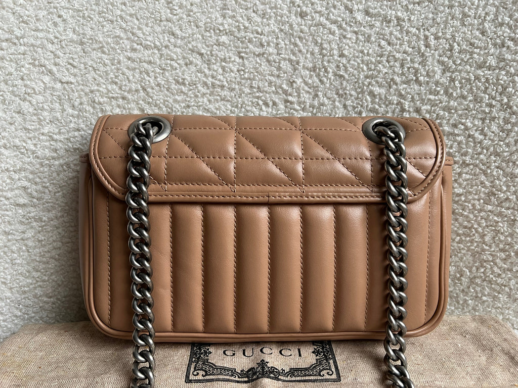 Gucci GG Beige Aria Marmont Mini Shoulder Bag (RRP £1800)