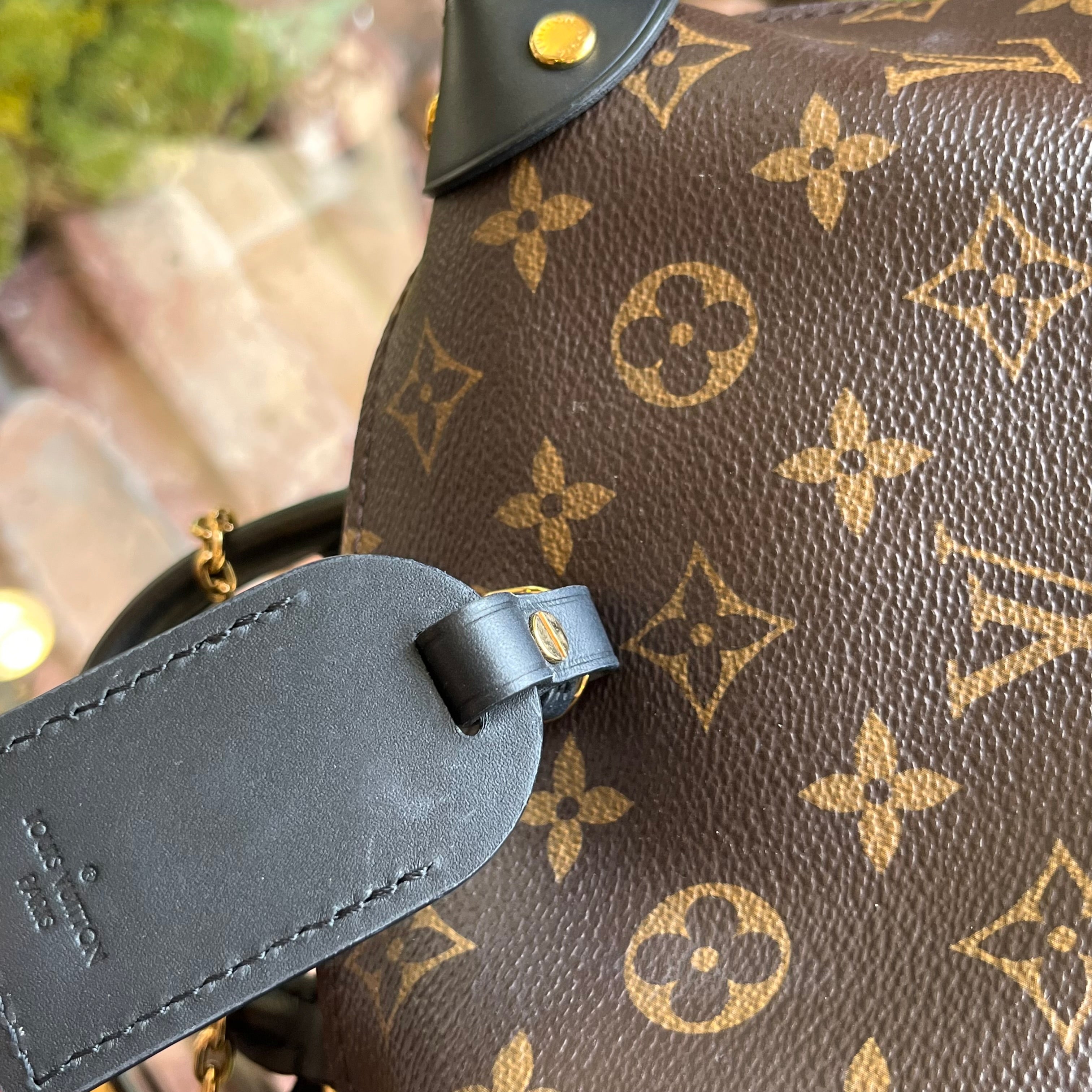 LOUIS VUITTON Petite Malle Souple Black Monogram Canvas Top Handle Bag