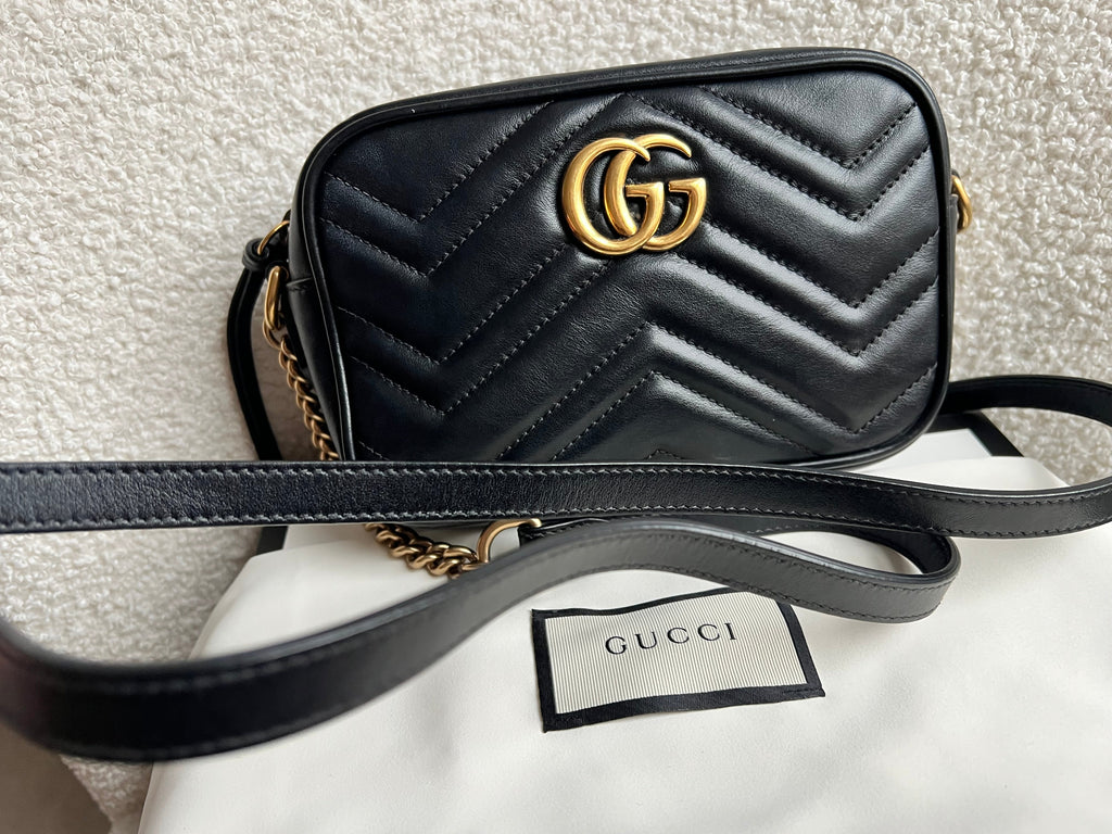 Gucci GG Black Marmont Mini Shoulder Bag (RRP £1,360)
