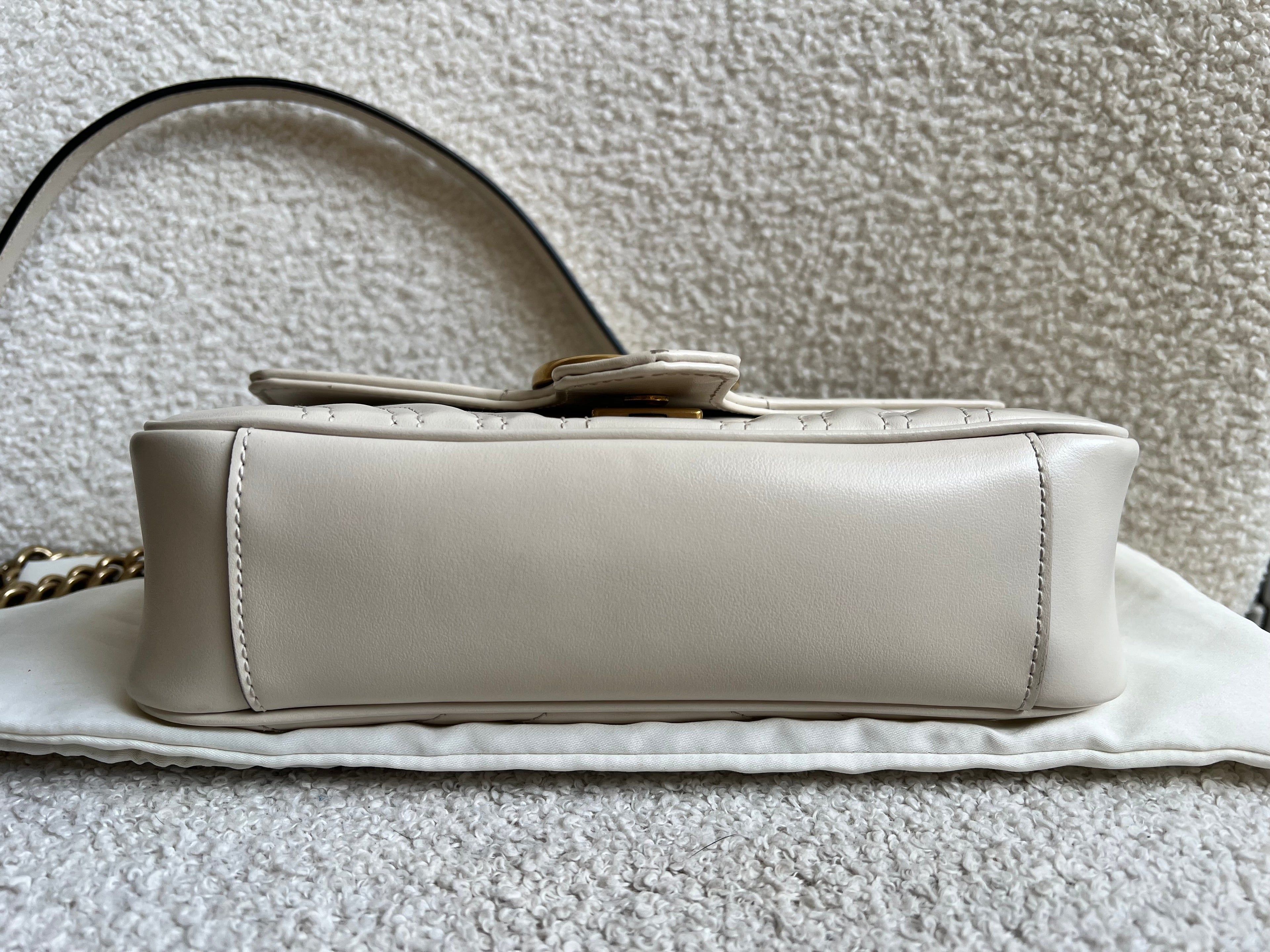 Gucci GG White Marmont Mini Shoulder Bag (RRP £1,890)