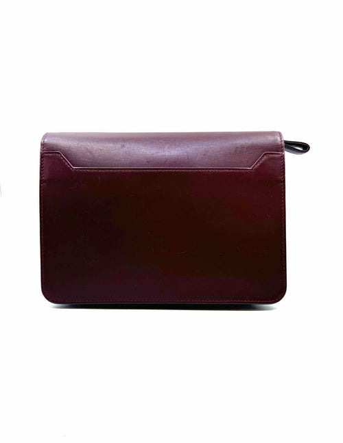 CARTIER Burgundy Leather Handbag
