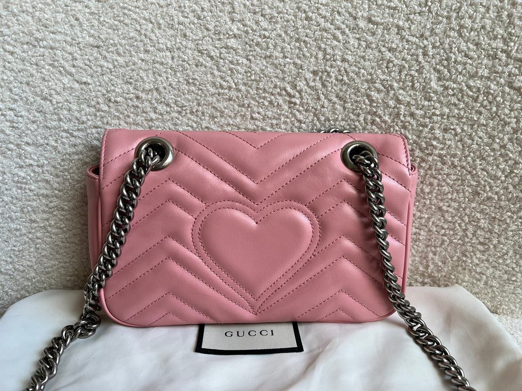 Gucci GG Pale Pink Marmont Mini Shoulder Bag (RRP £1,890)