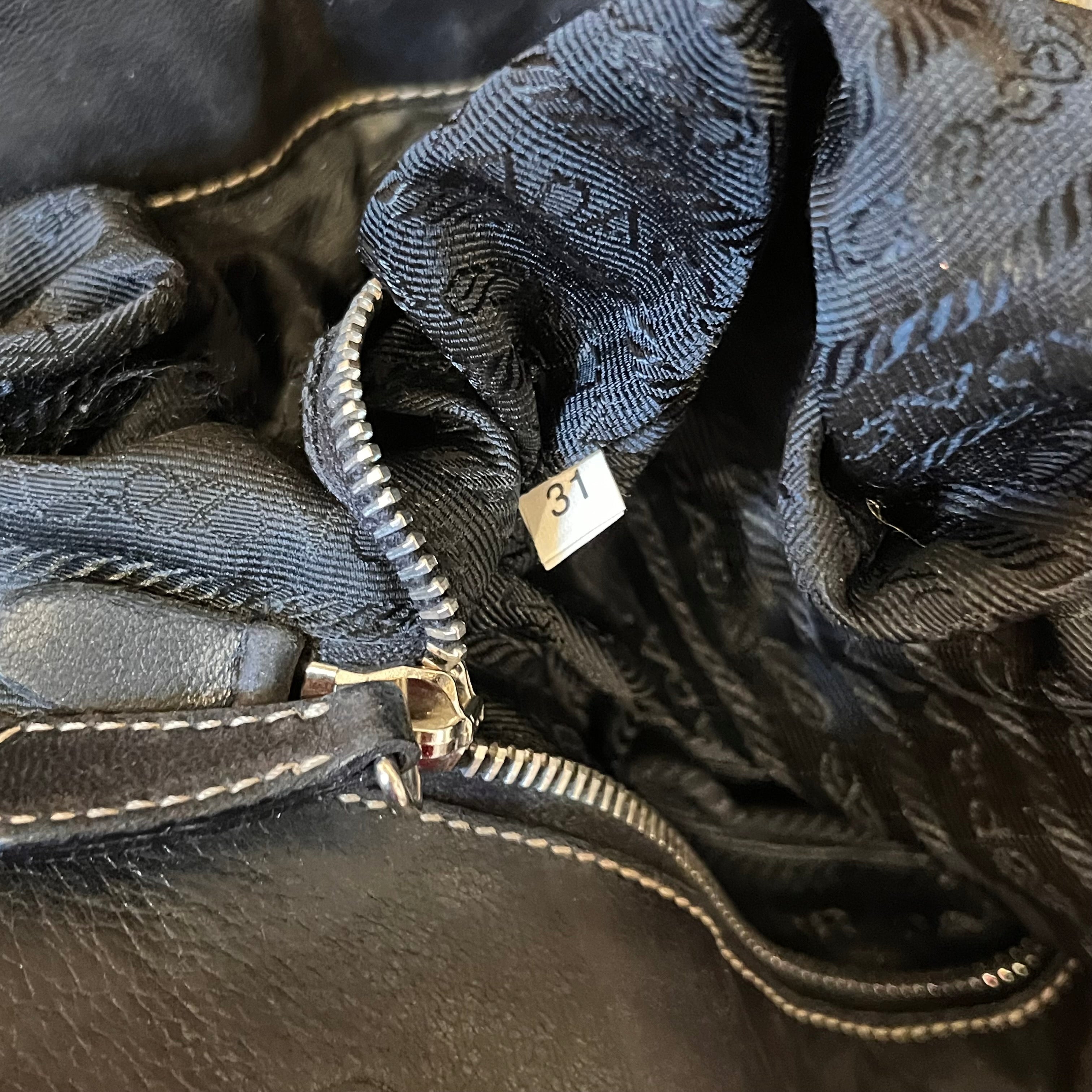 PRADA Black Nylon Multipocket Shoulder Bag