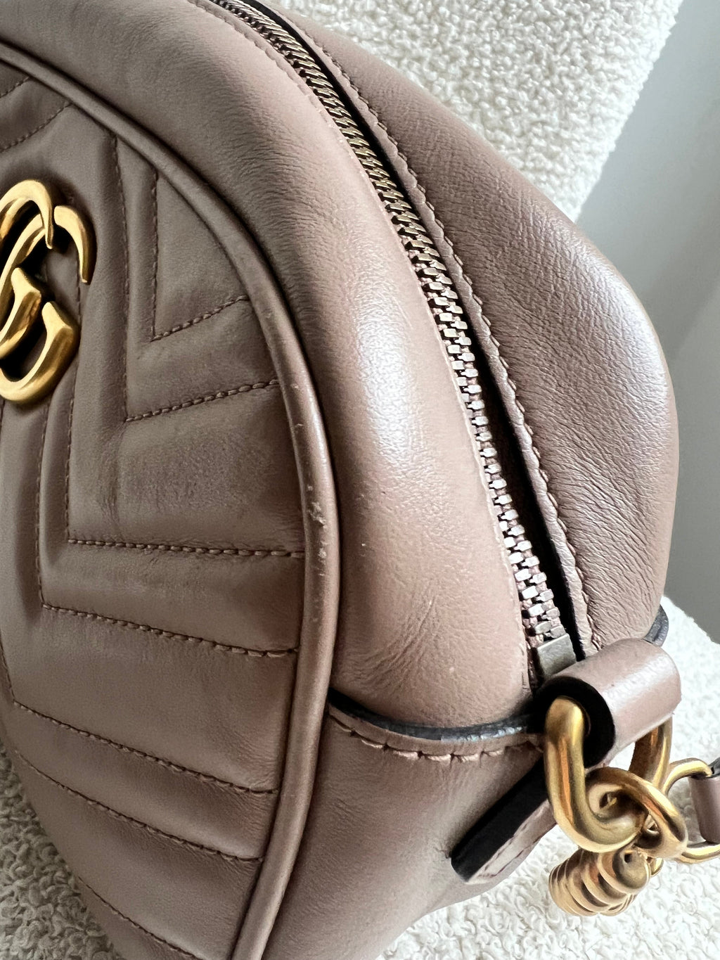Gucci GG Marmont Dusty Pink Small Shoulder Bag (RRP £1440)
