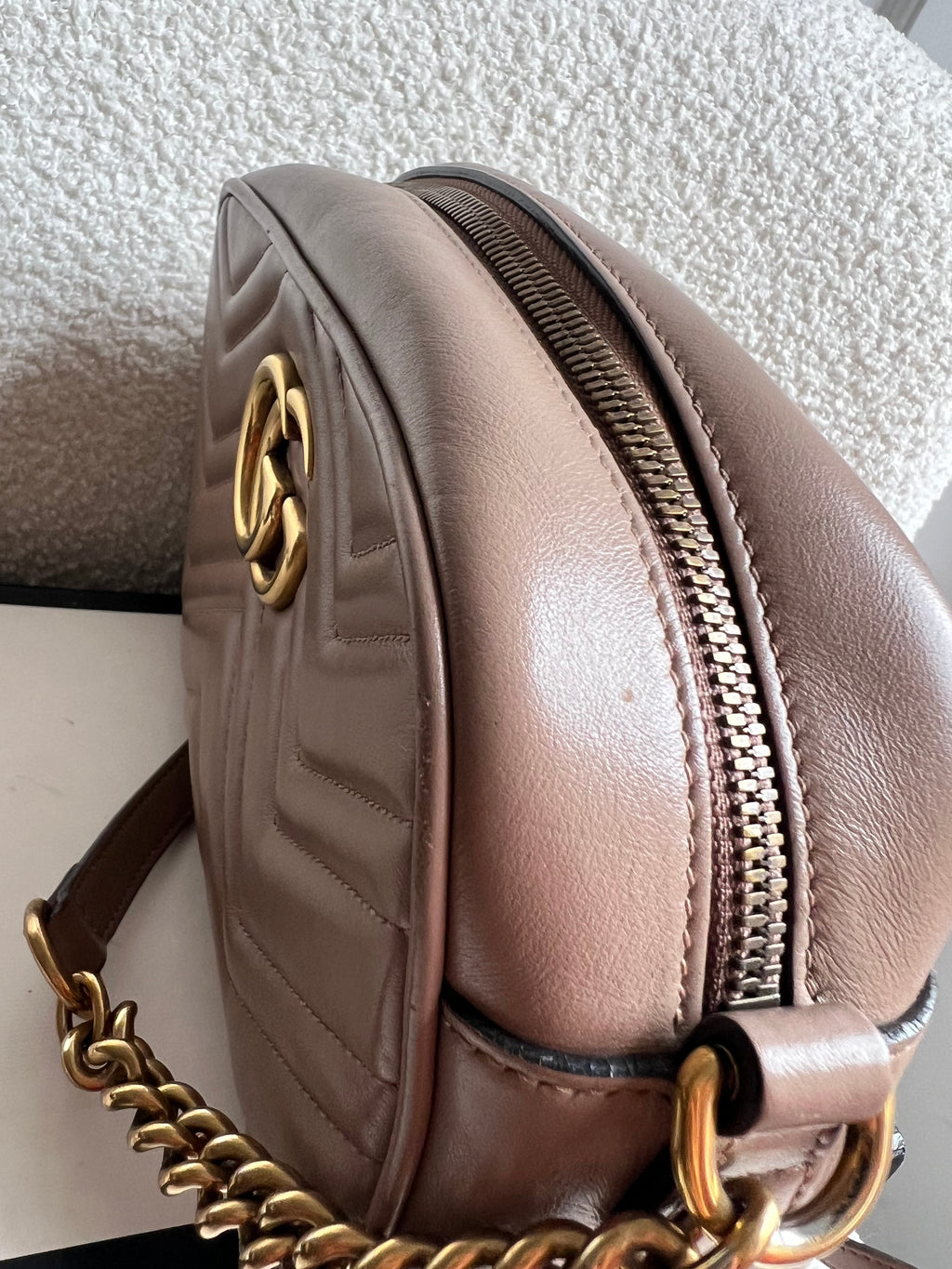 Gucci GG Marmont Dusty Pink Small Shoulder Bag (RRP £1440)