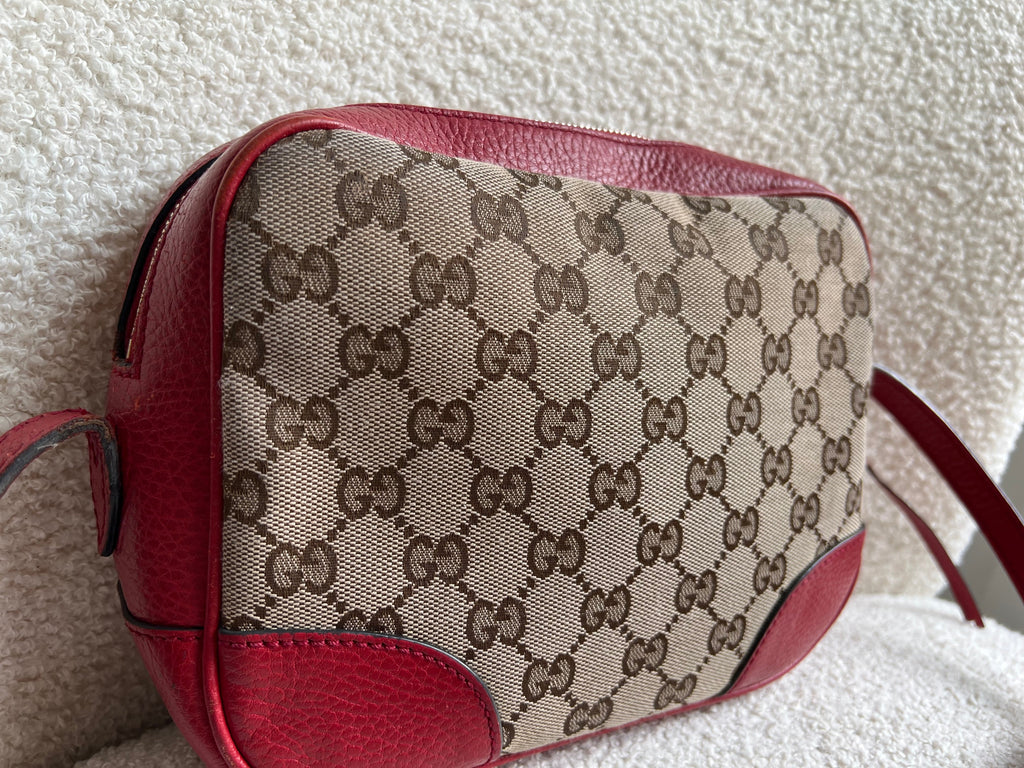 Gucci Bree GG Canvas Red Small Messenger Bag