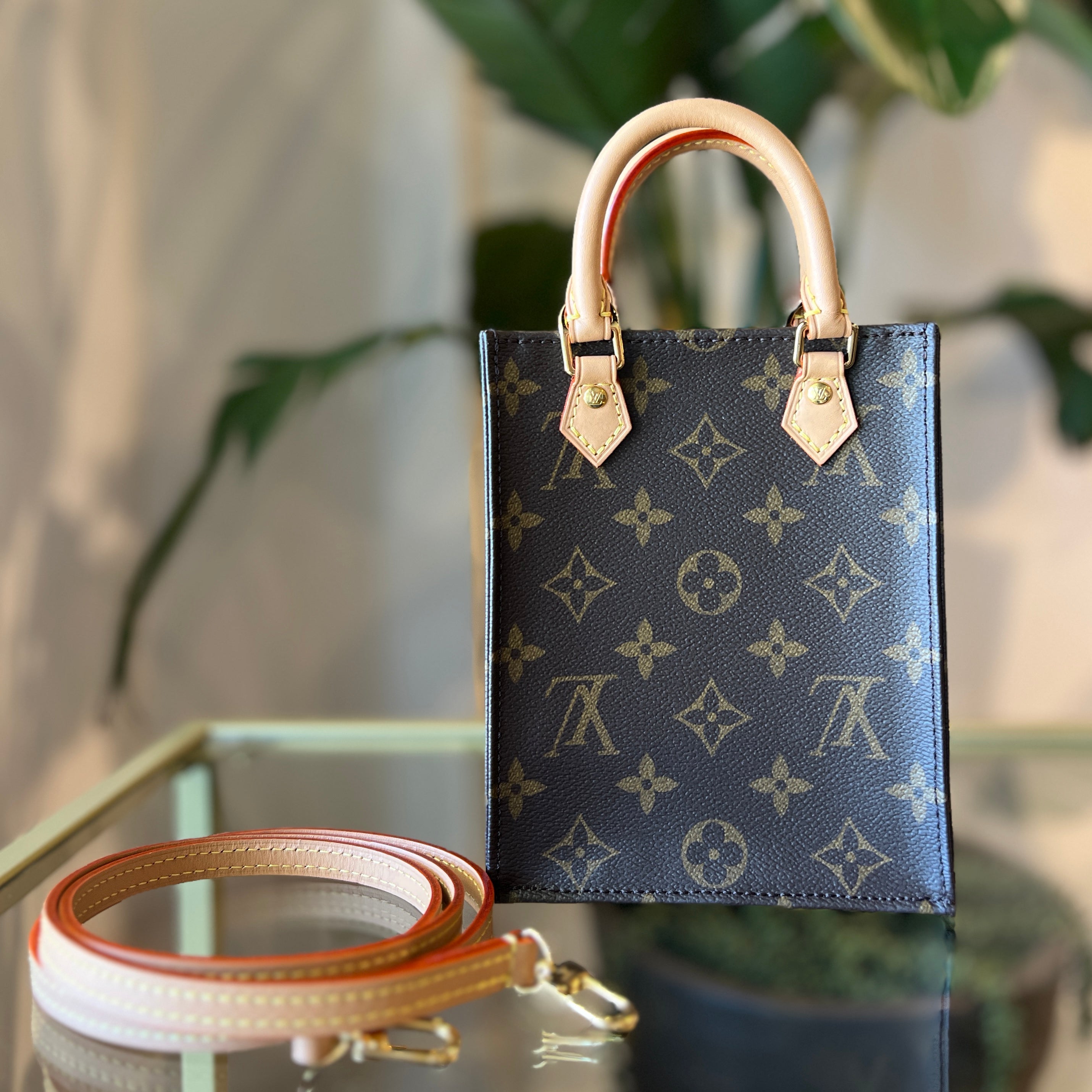 LOUIS VUITTON Monogram Petit Sac Plat