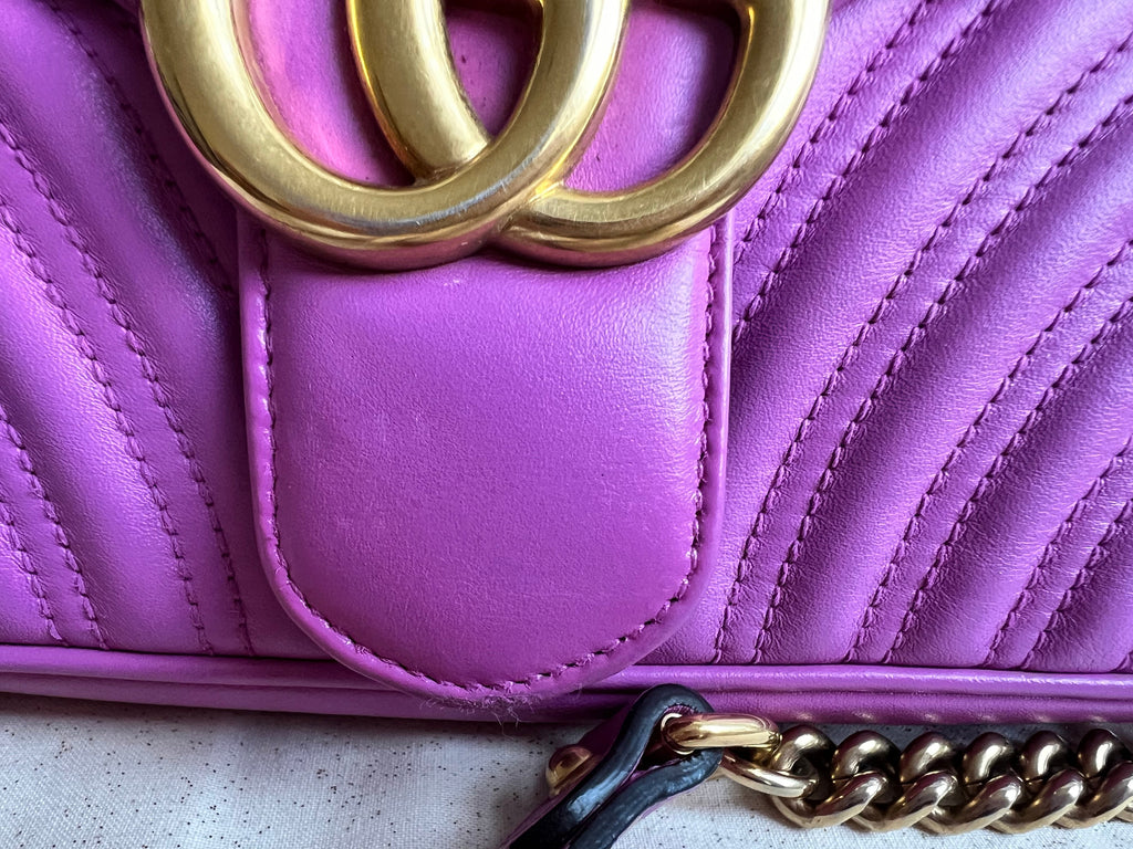 Gucci GG Hot Pink Marmont Small Shoulder Bag (RRP £2070)