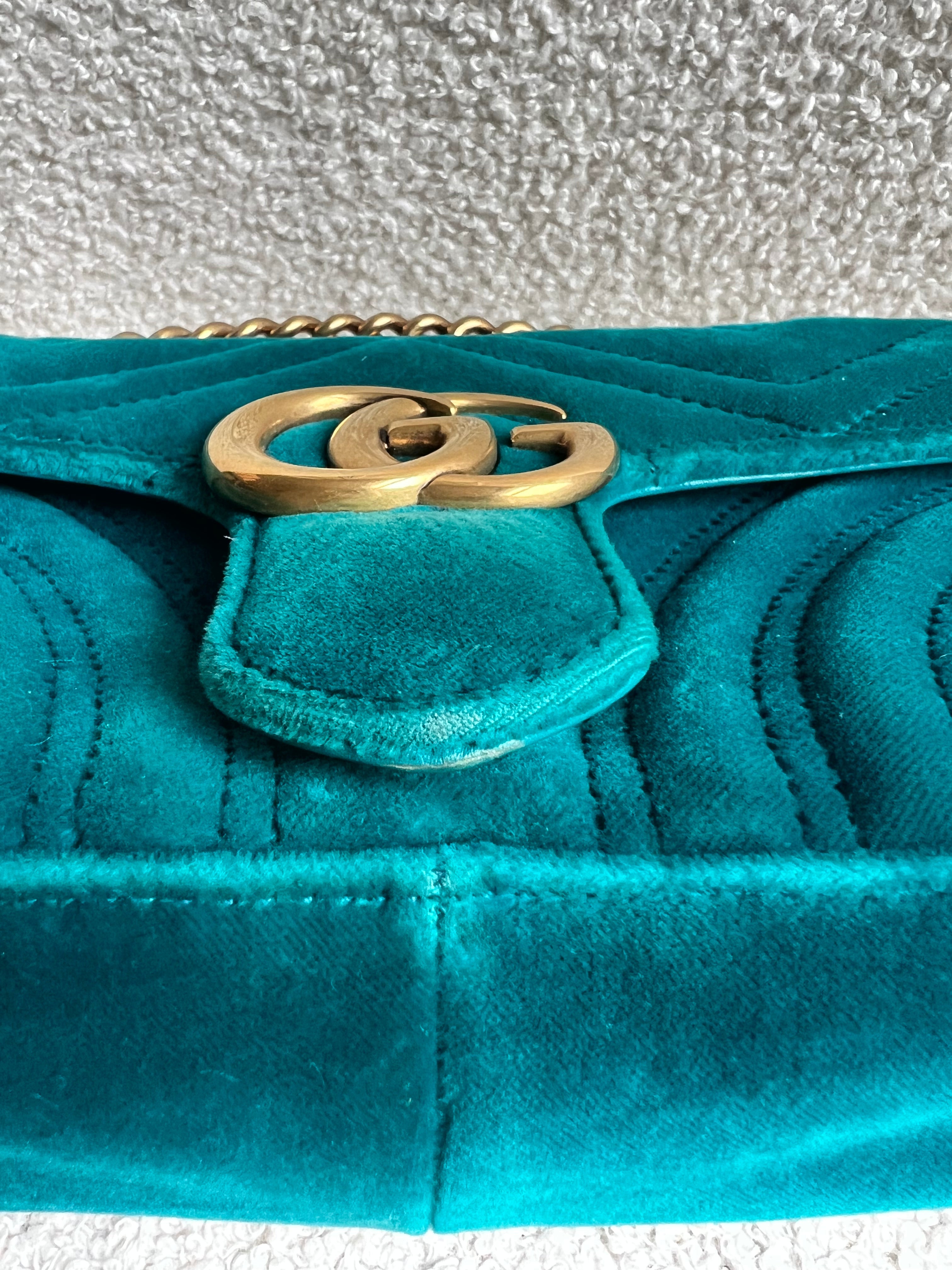 Gucci GG Mini Velvet Marmont Mini Shoulder Bag (RRP £1295)