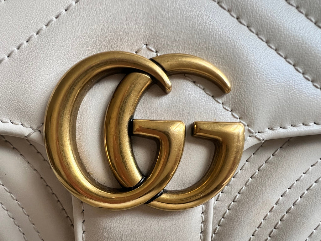 Gucci GG White Marmont Mini Shoulder Bag (RRP £1,890)