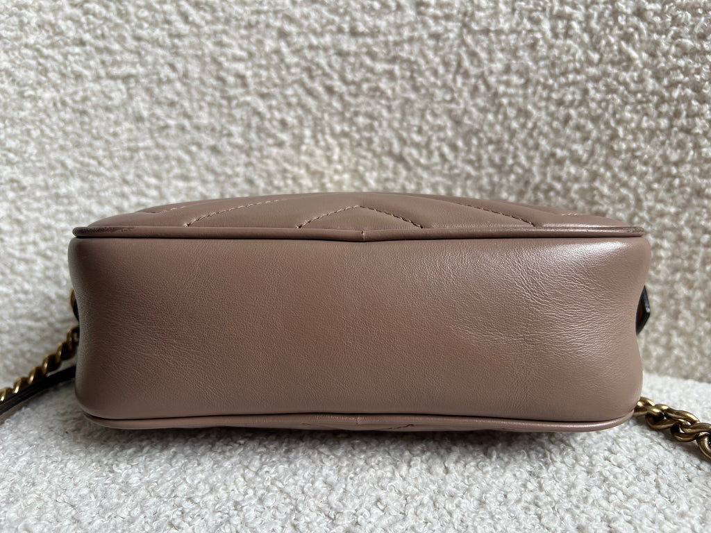 Gucci GG Dusty Pink Marmont Mini Shoulder Bag (RRP £1,360)