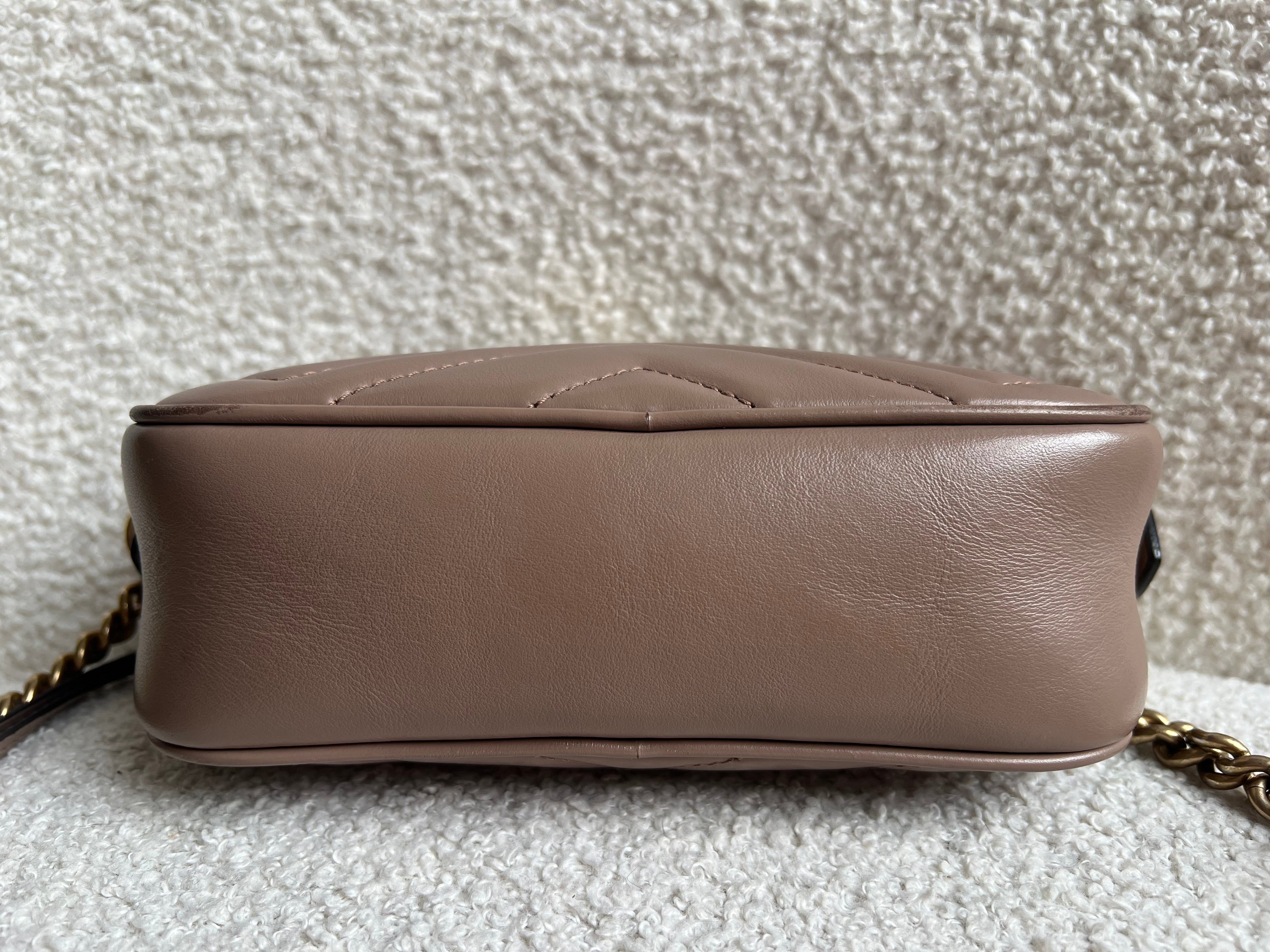 Gucci GG Dusty Pink Marmont Mini Shoulder Bag (RRP £1,360)
