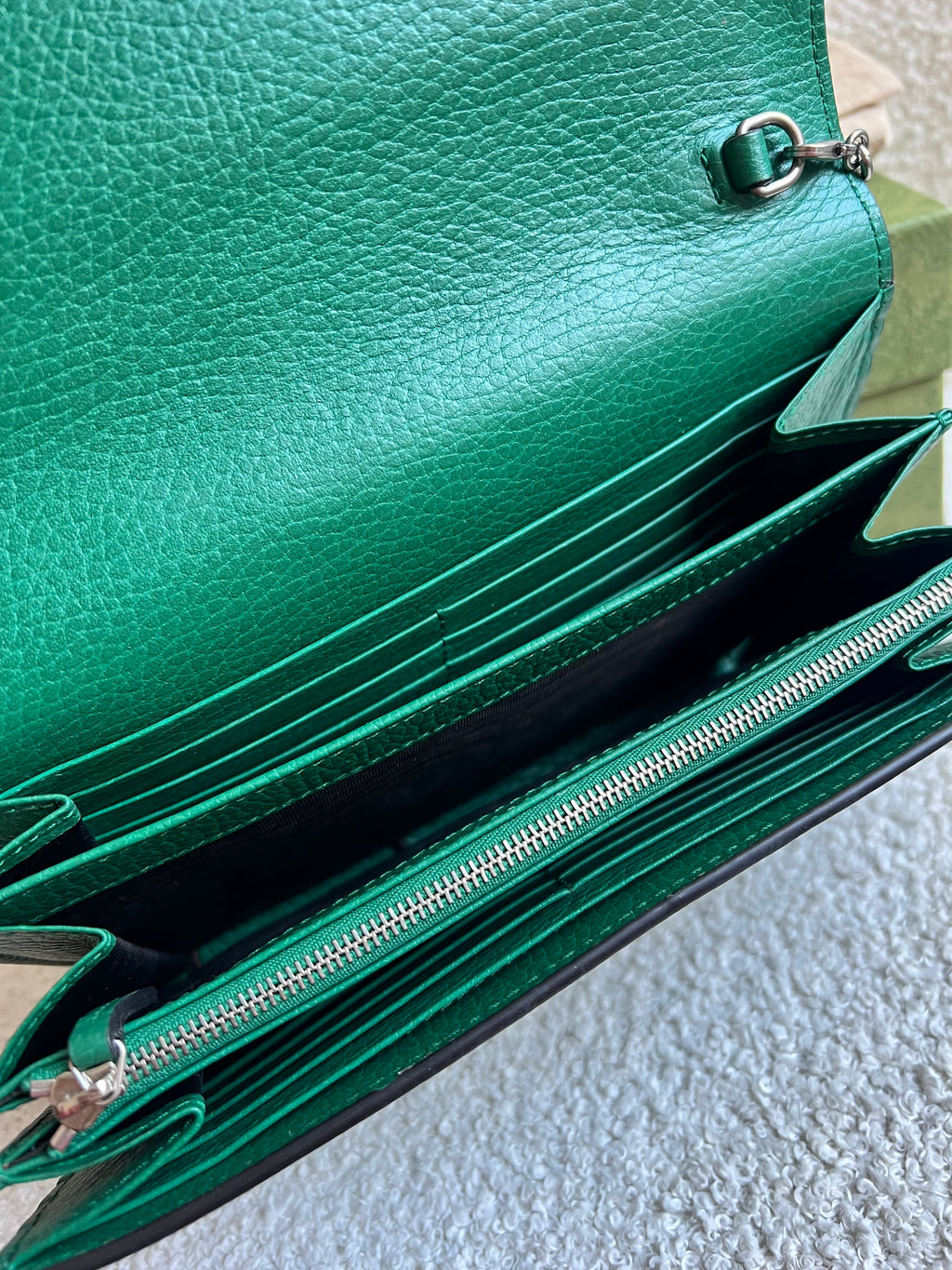 Gucci Dionysus Green Chain Wallet (RRP £1340)